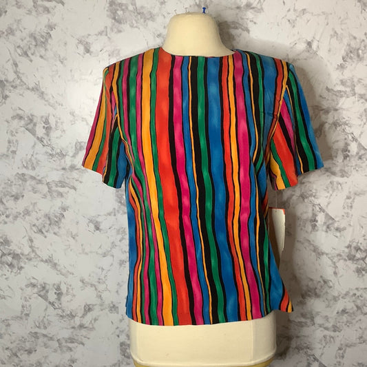 Colorful striped vintage blouse