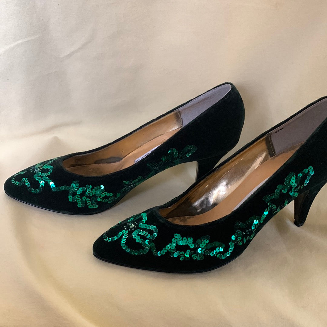Sequin heels