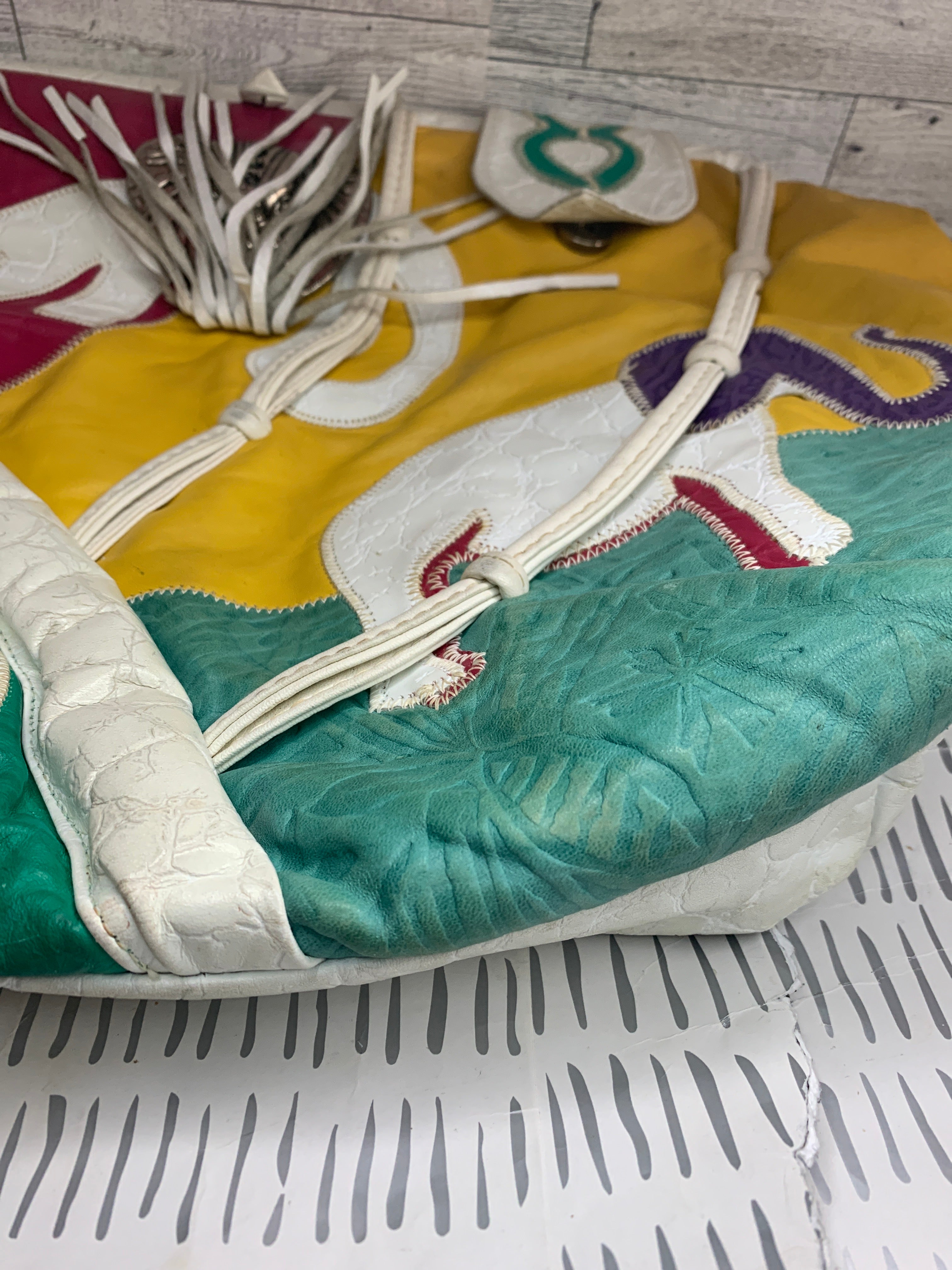 Vintage elephant patchwork bag