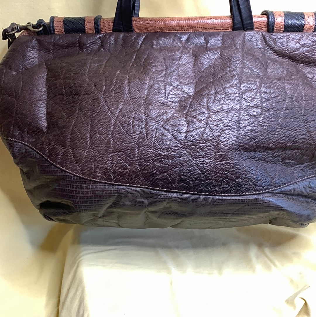 Vintage elephant patchwork handbag