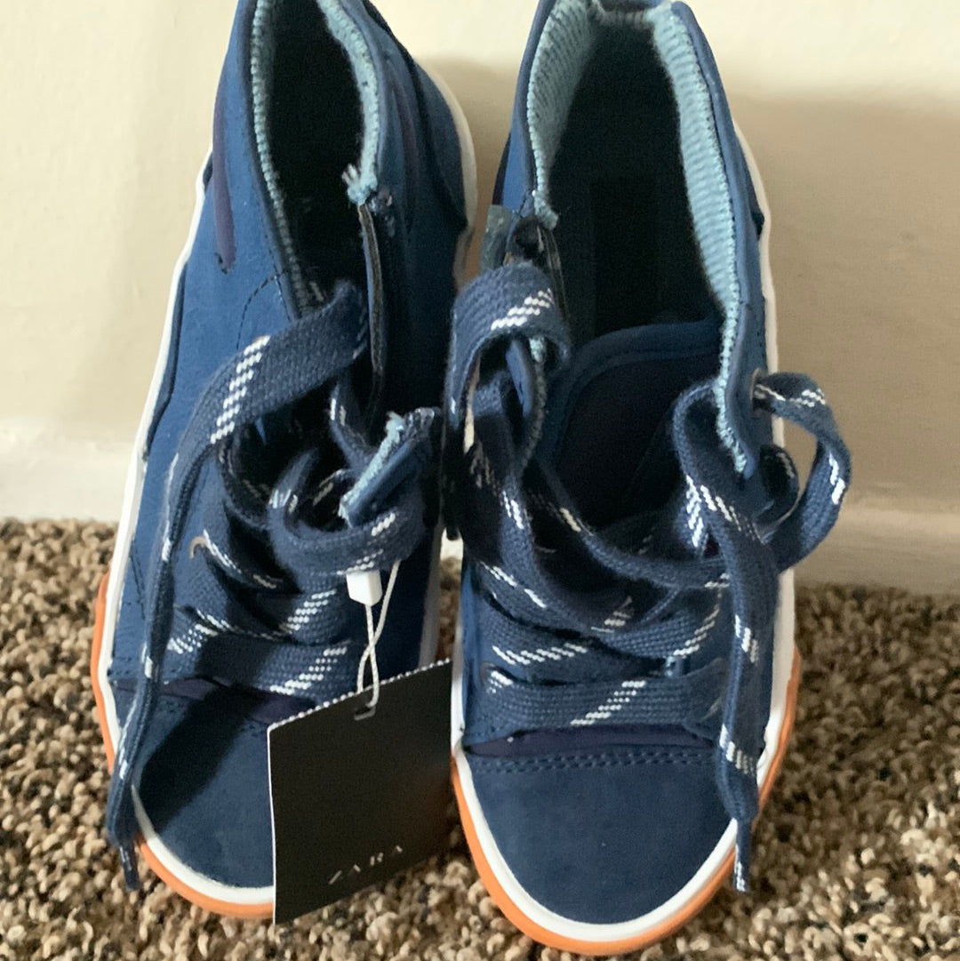 Zara boys blue suede sneaker