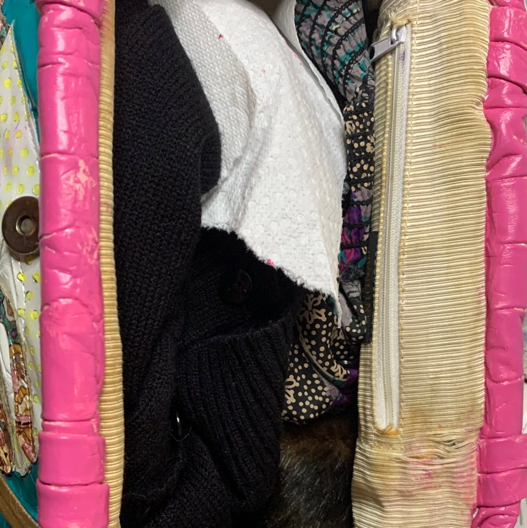 Vintage elephant patchwork bag