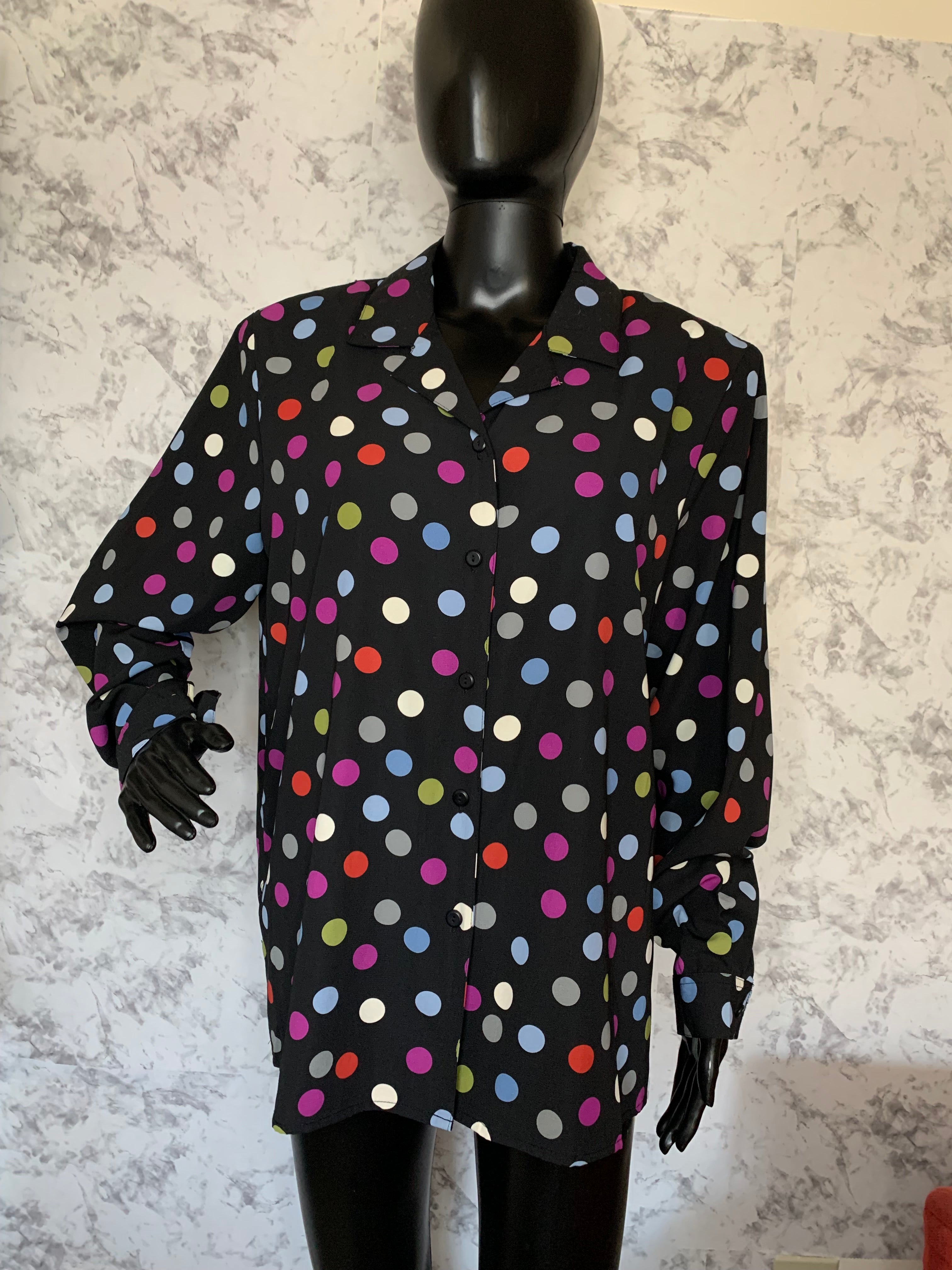 Vintage Alfred Dunner polka dot blouse
