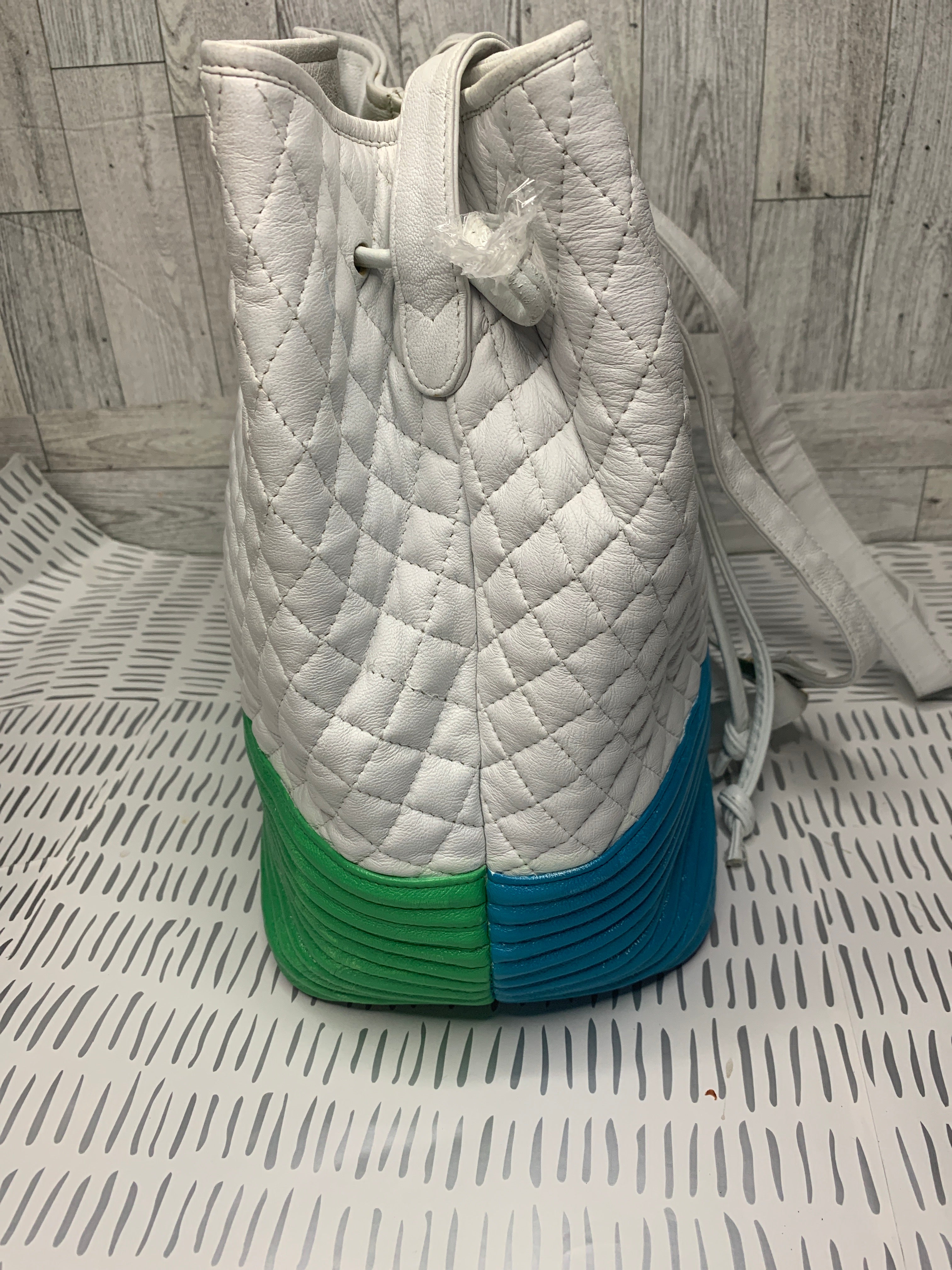Mixed Color quilted  bucket bag
