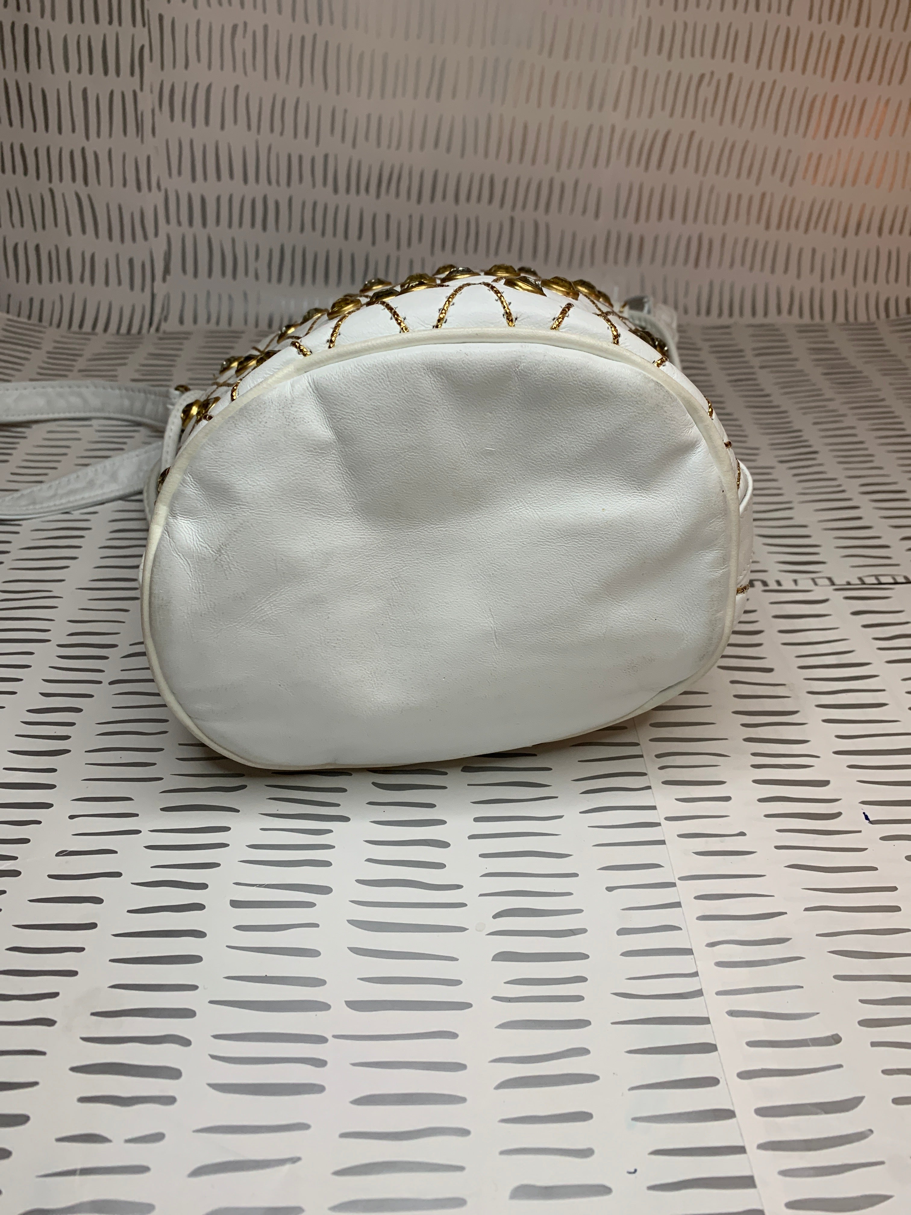 Vintage studded bucket bag