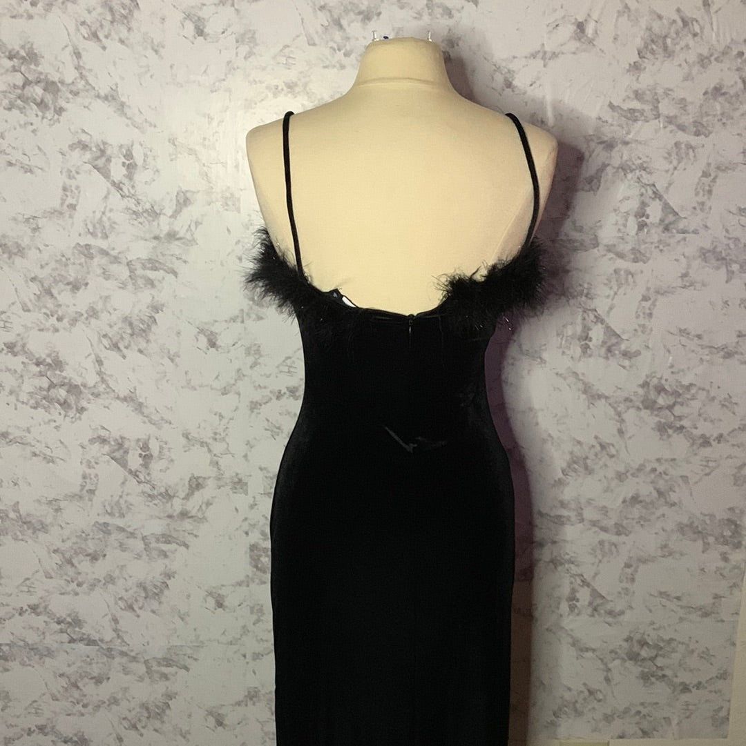 Little black velour dress