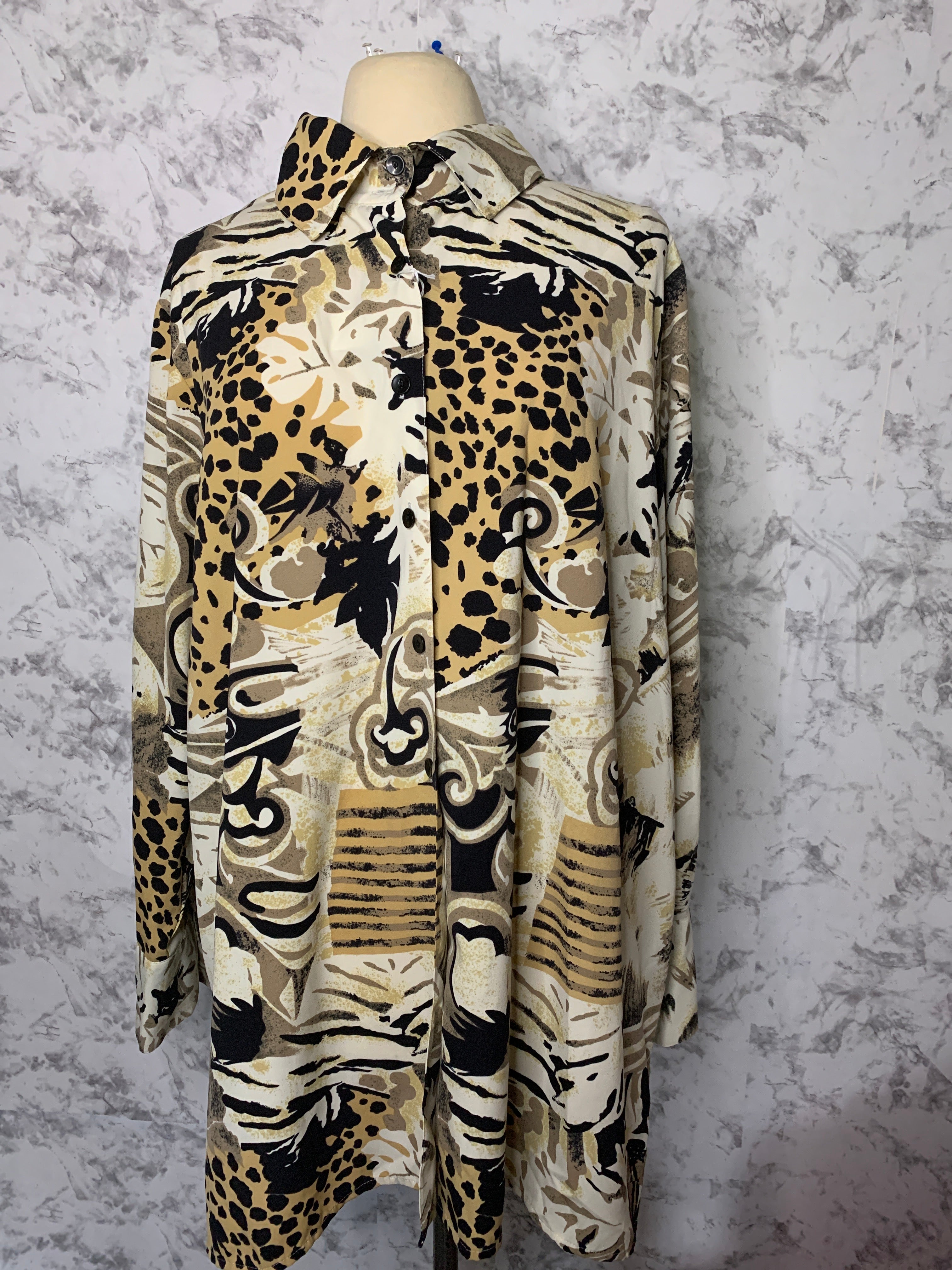 Vintage Leopard print blouse