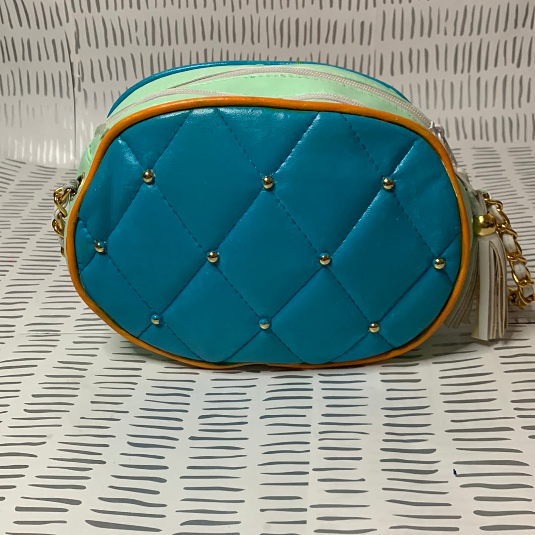 Vintage colorful studded mini crossbody bag