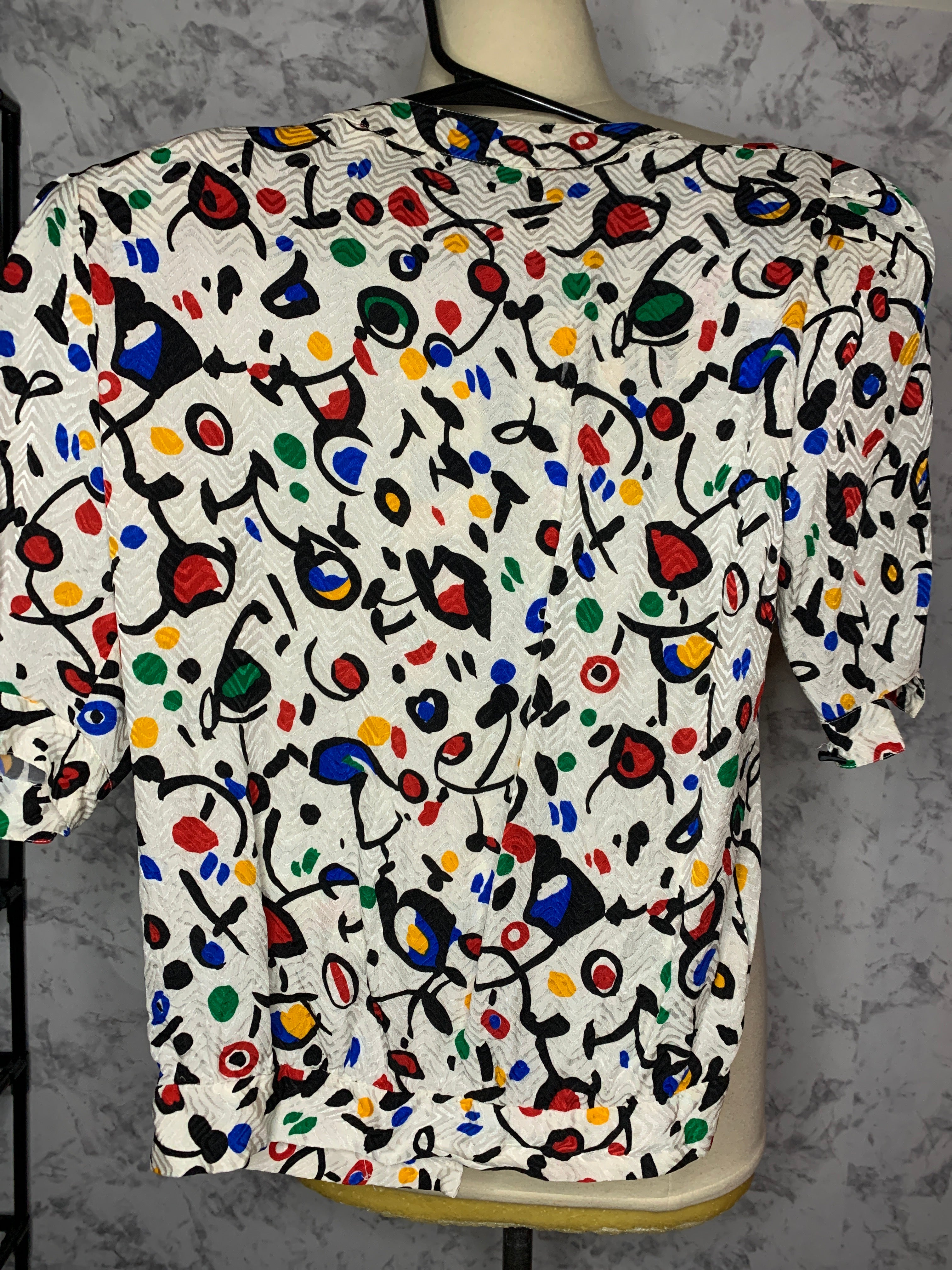 Vintage mixed print blazer