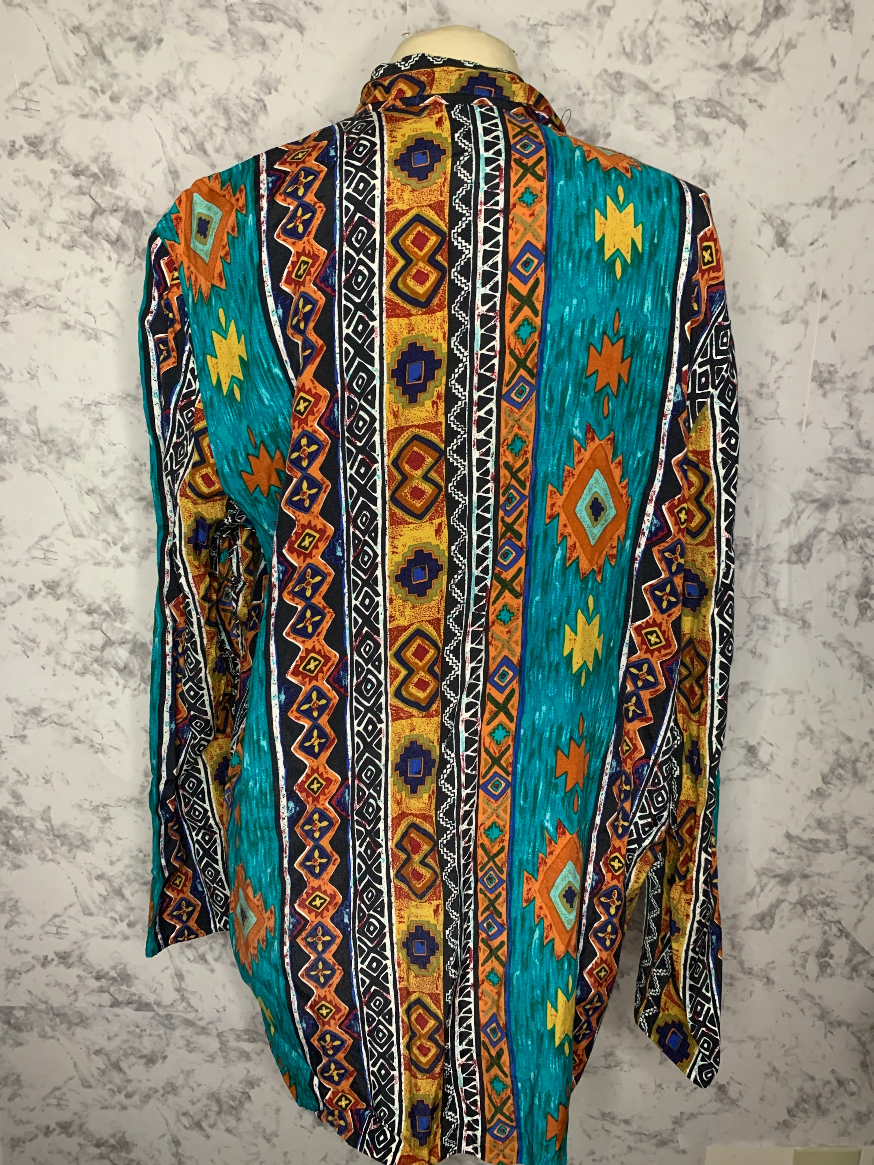 Vintage Aztec print blazer