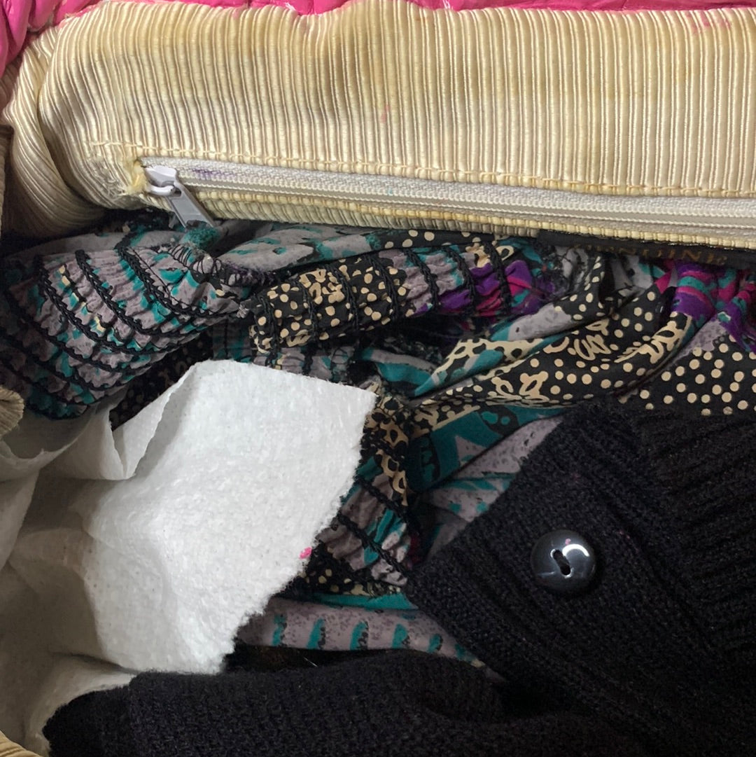 Vintage elephant patchwork bag