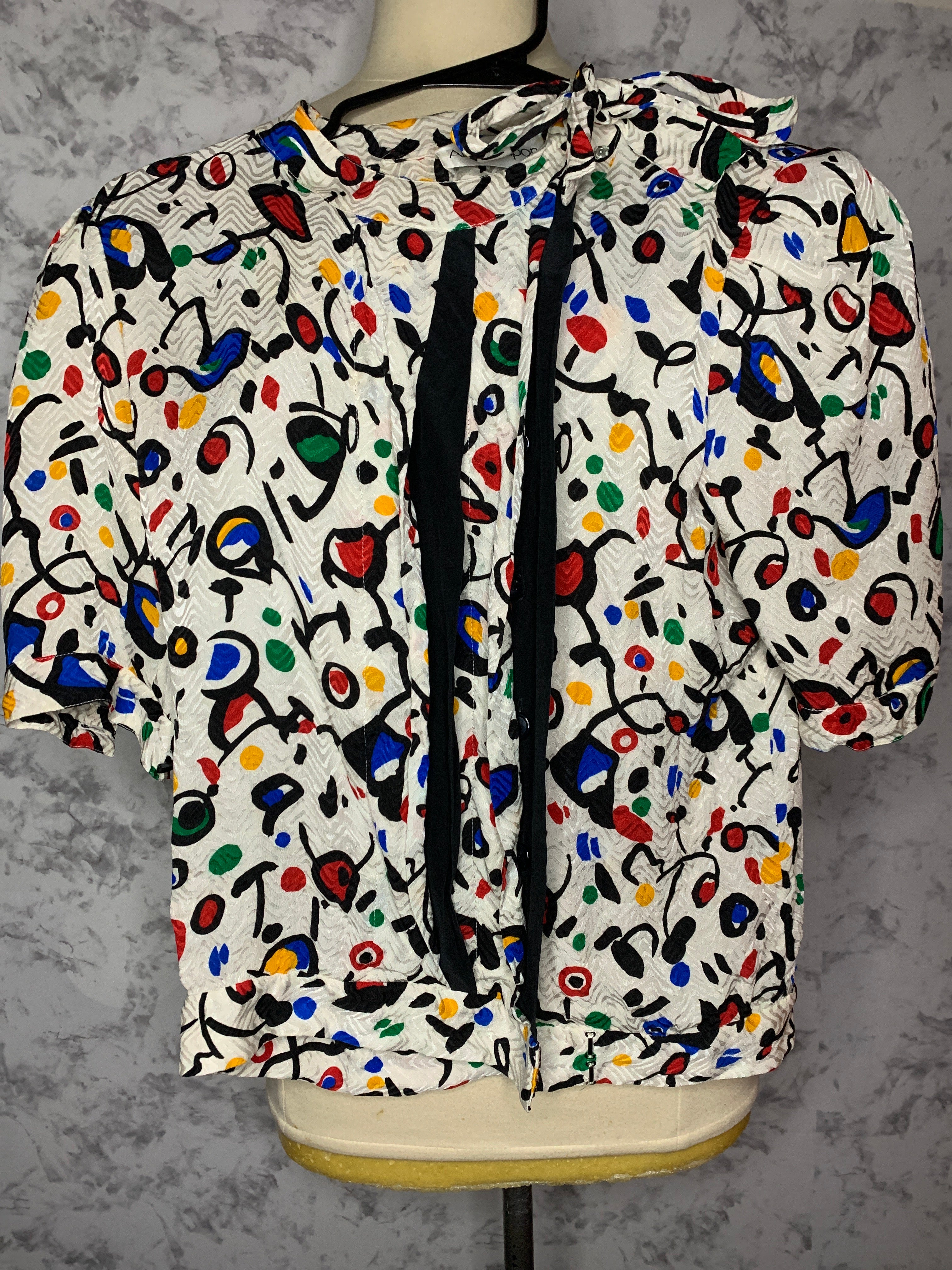 Vintage mixed print blazer