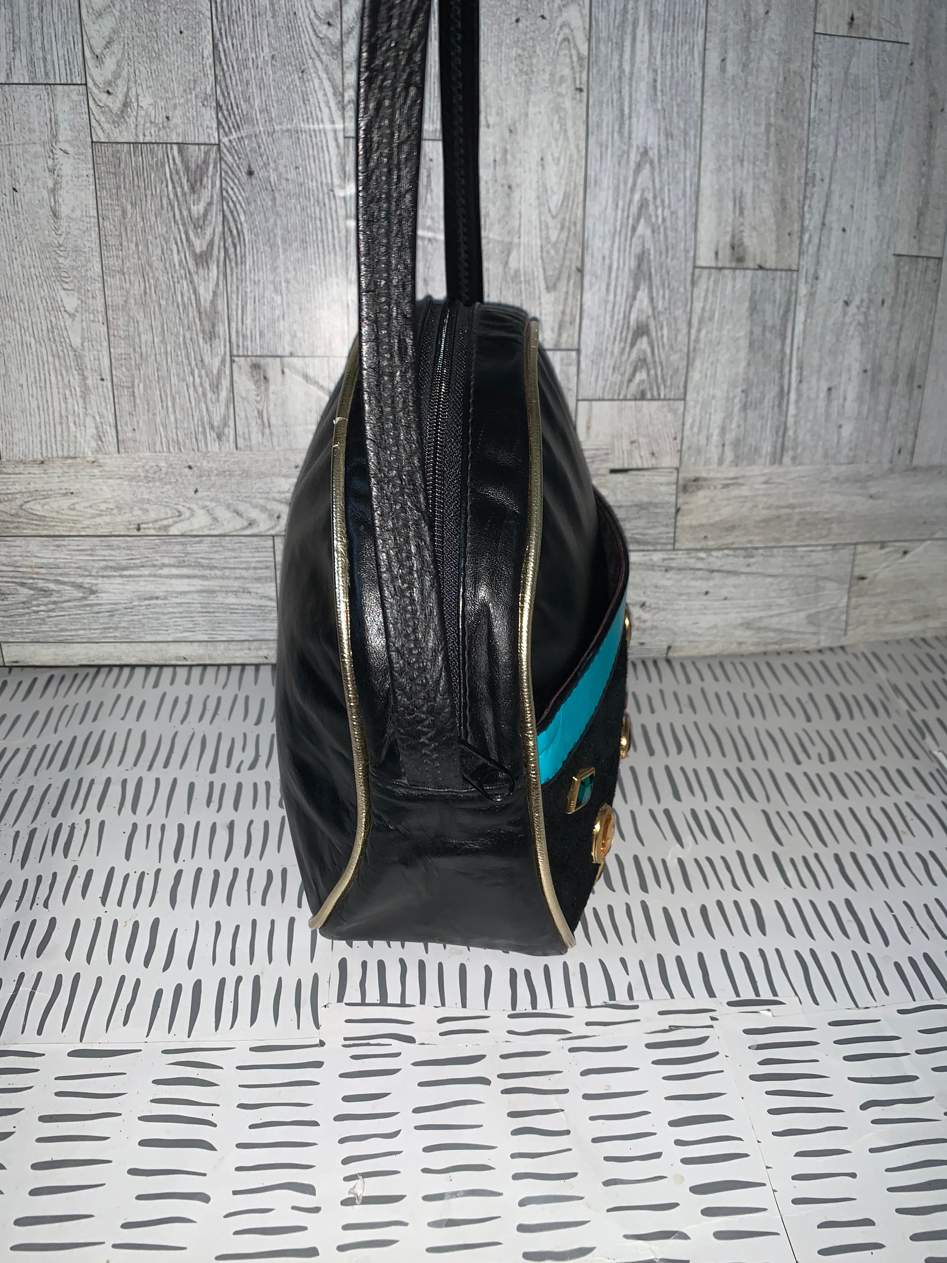 Vintage Genuine Leather gem bag