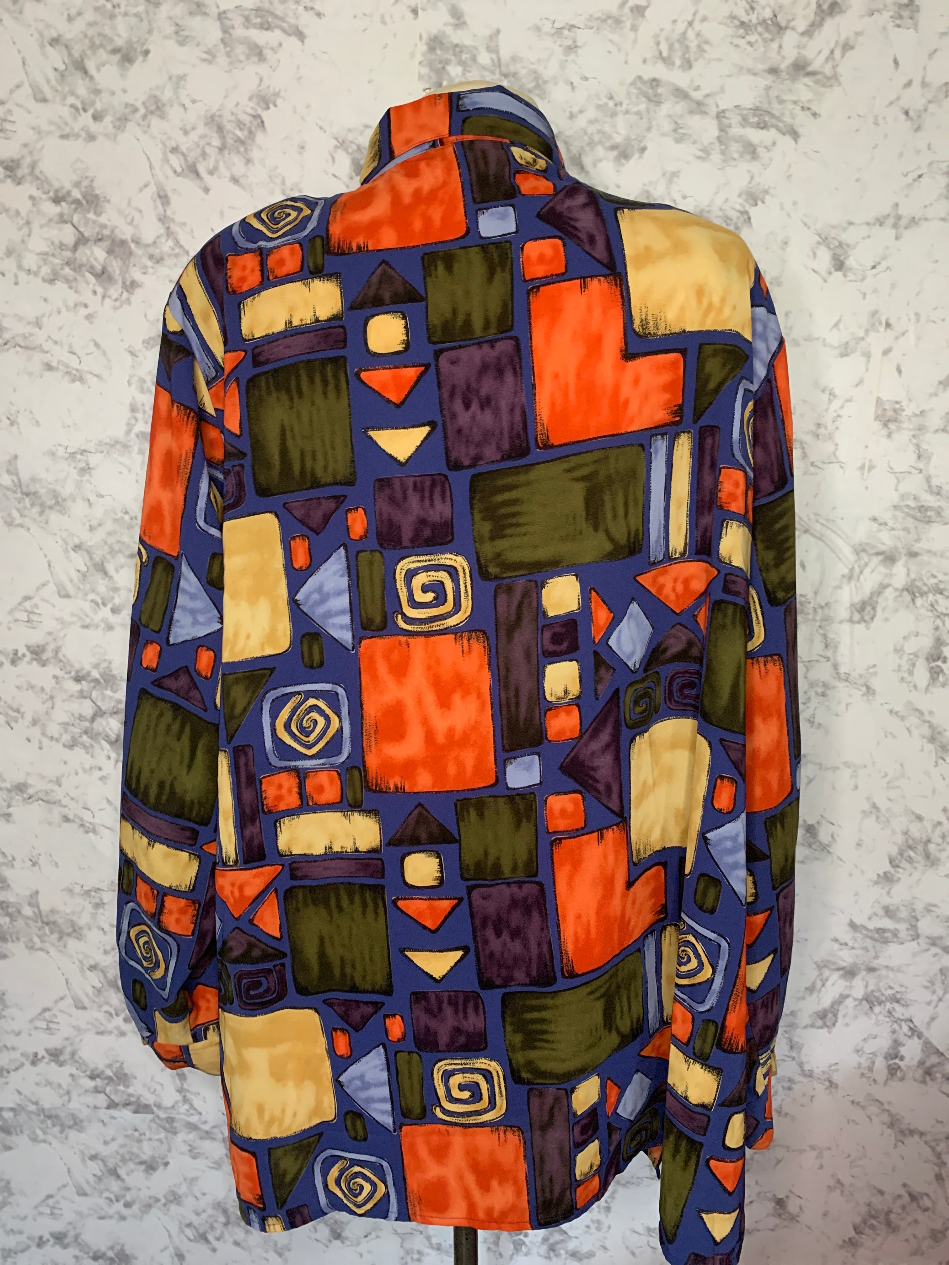 Vintage colorblock blouse