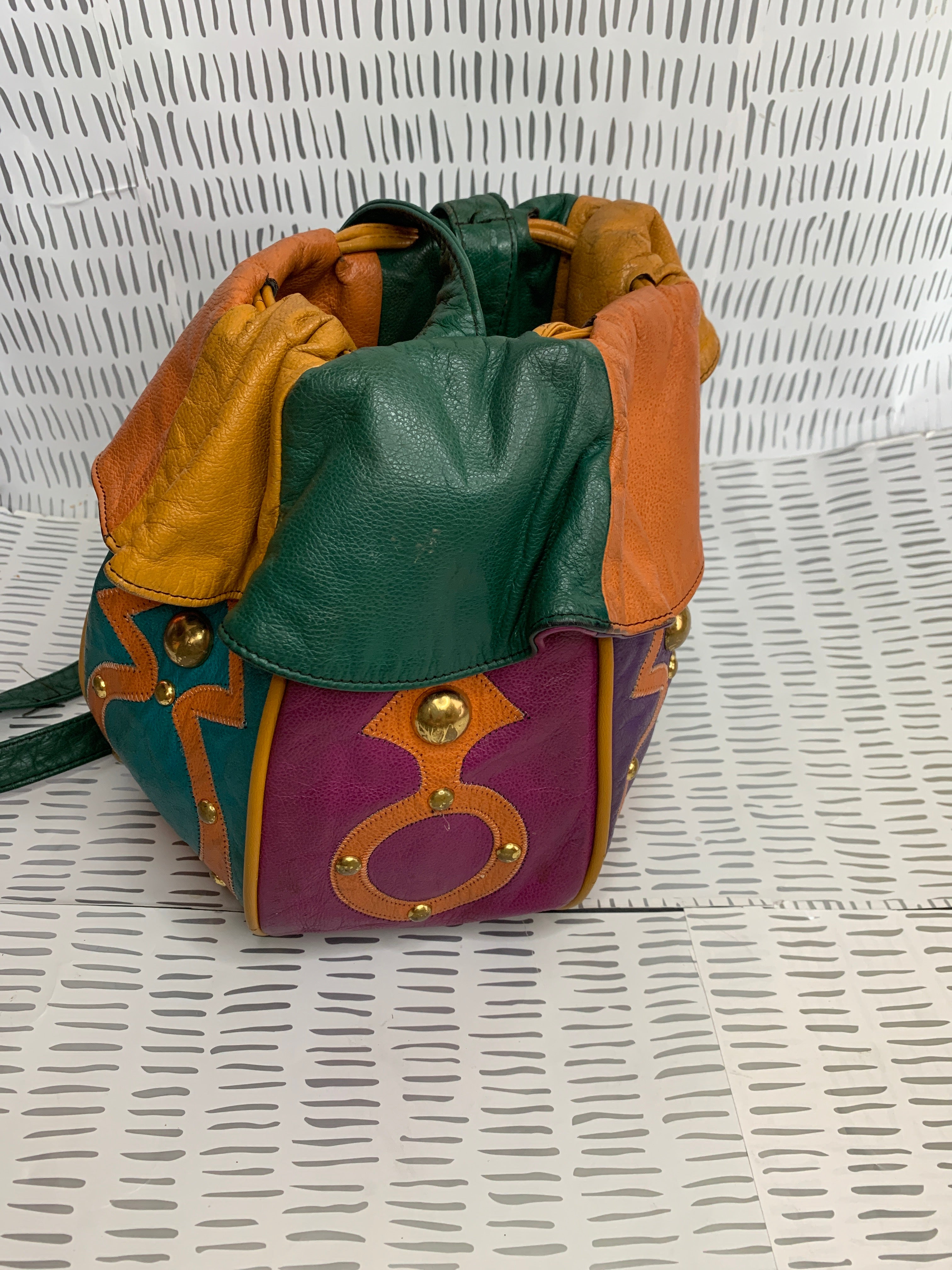 Vintage colorful crossbody bag