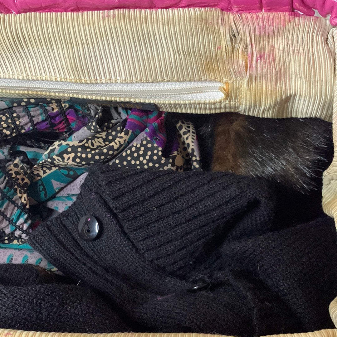 Vintage elephant patchwork bag