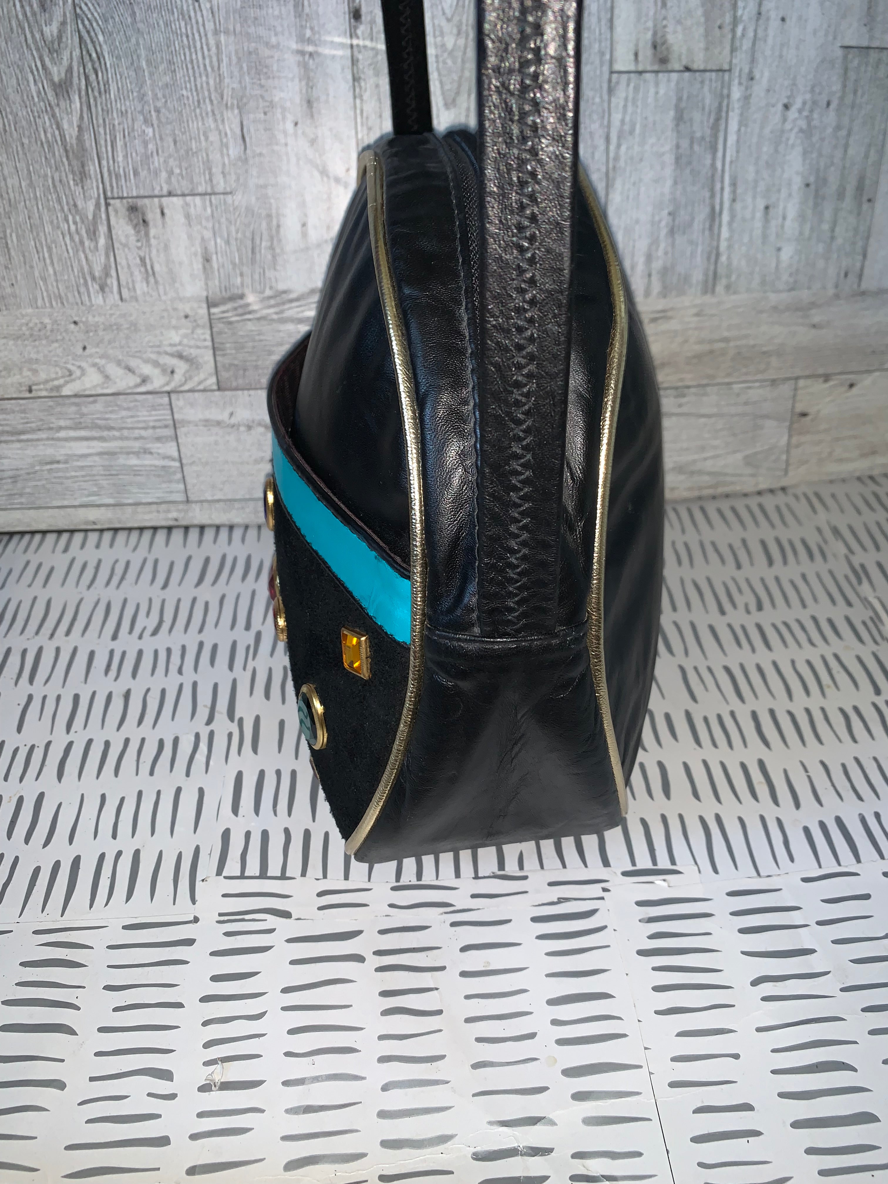 Vintage Genuine Leather gem bag