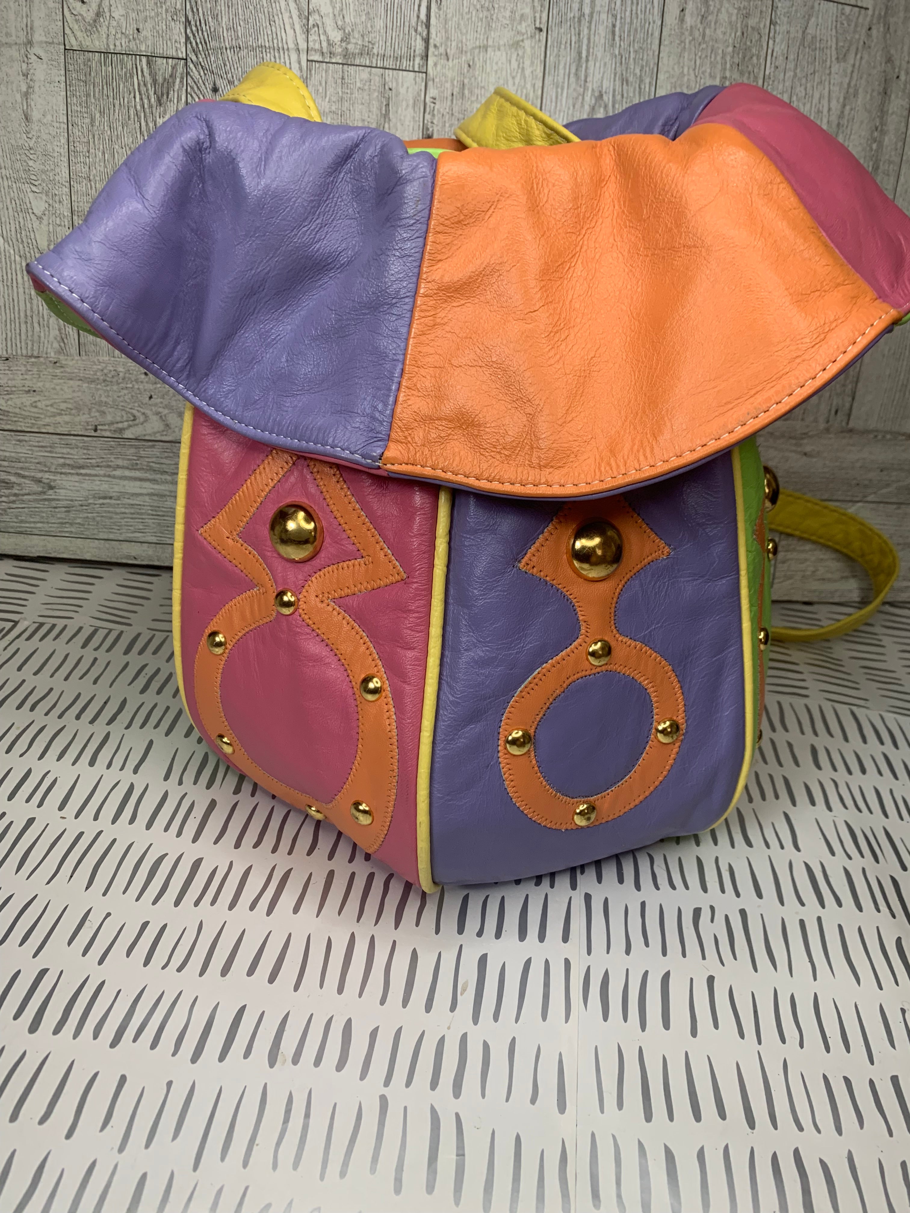 Vintage multicolored bucket bag