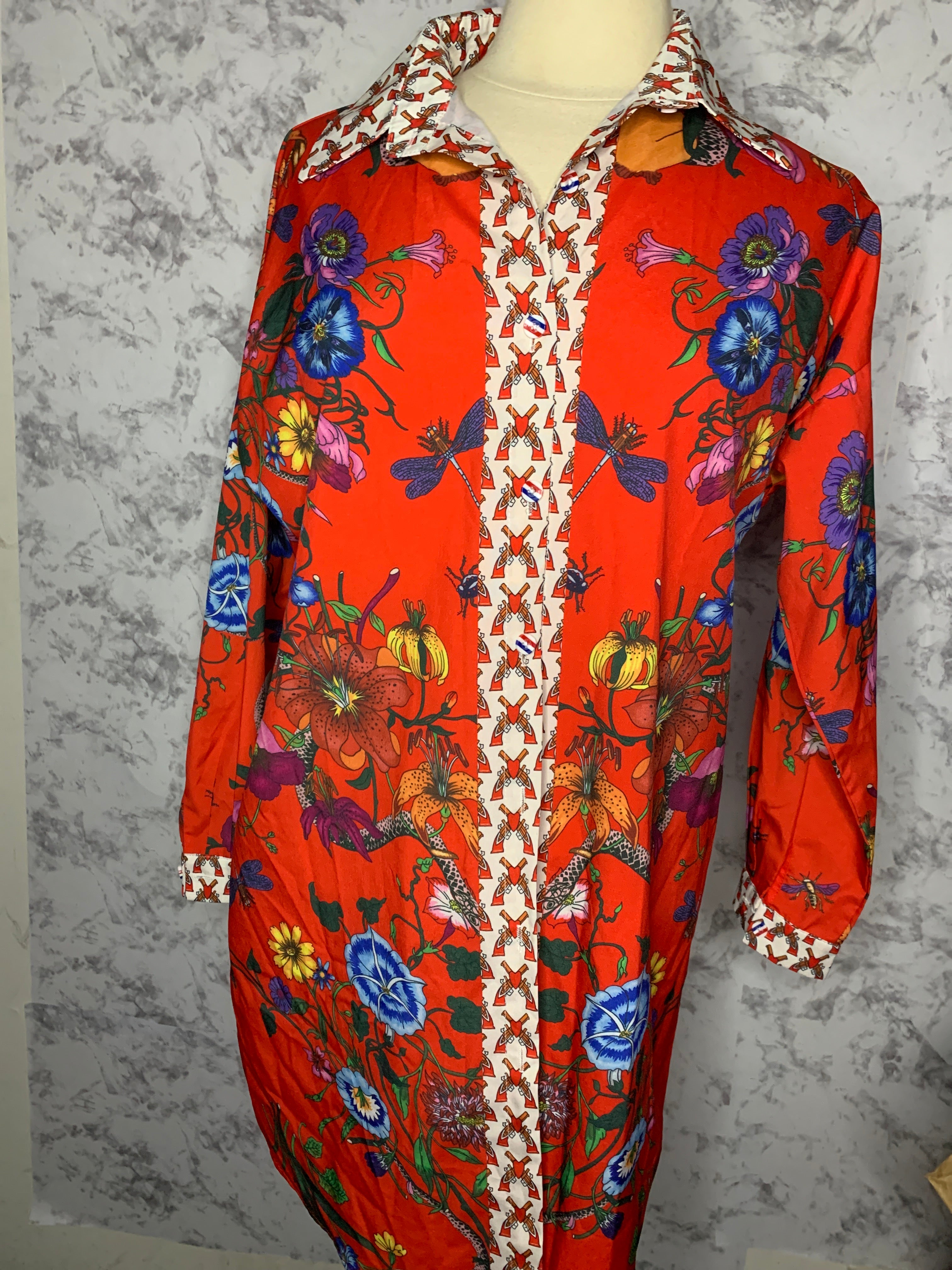 Floral blouse / duster