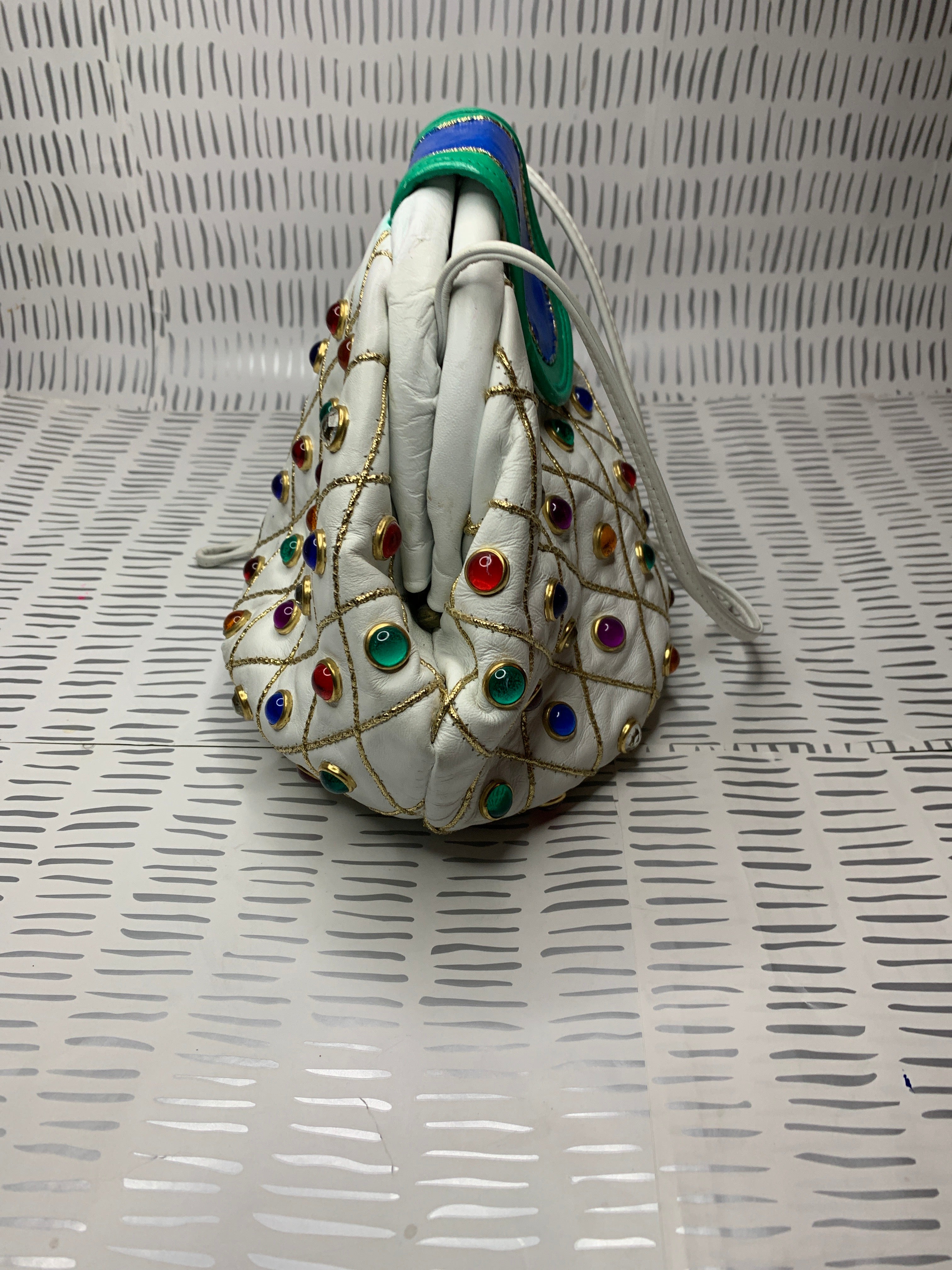 Vintage Genuine leather gem bag