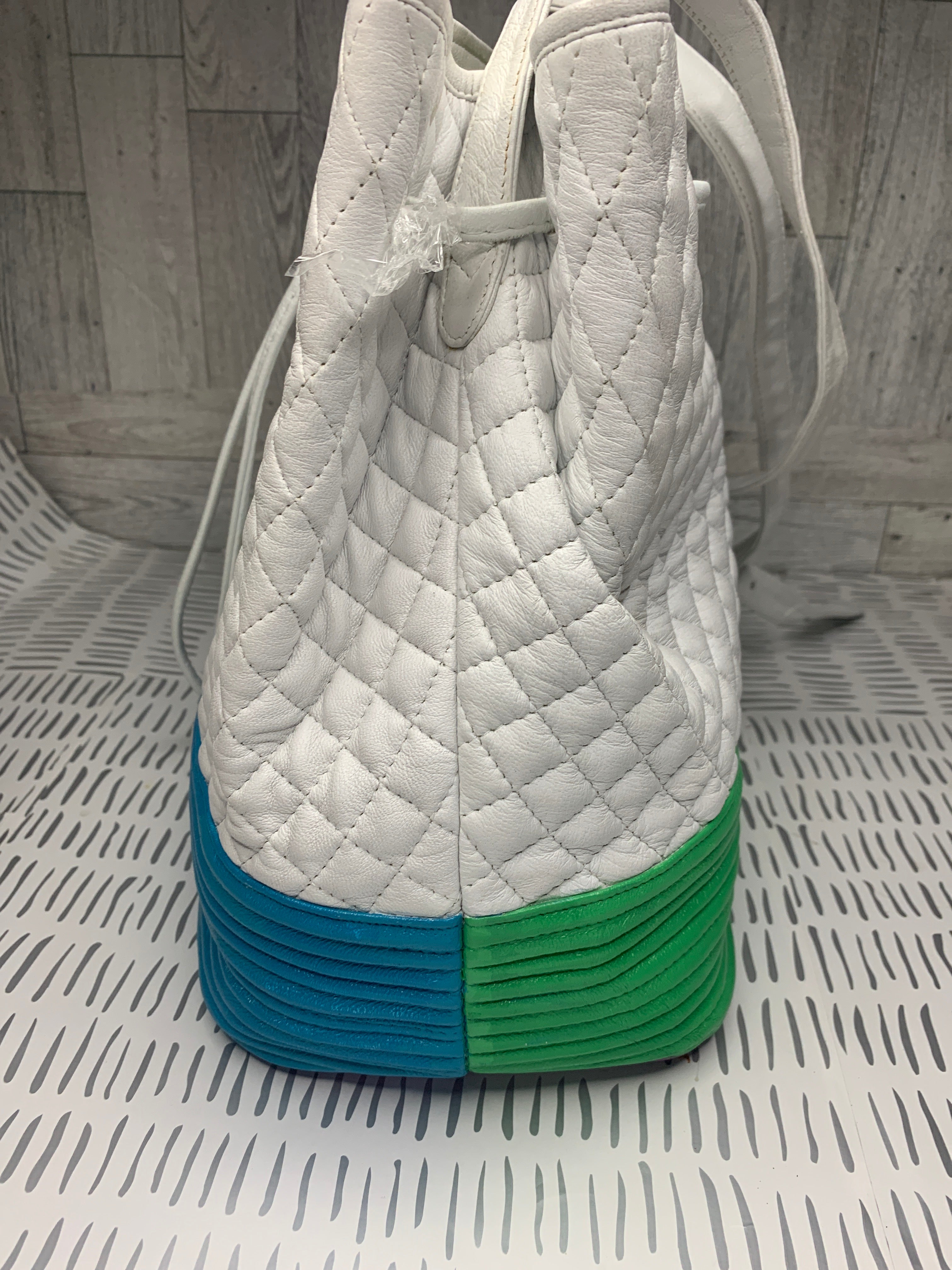 Mixed Color quilted  bucket bag