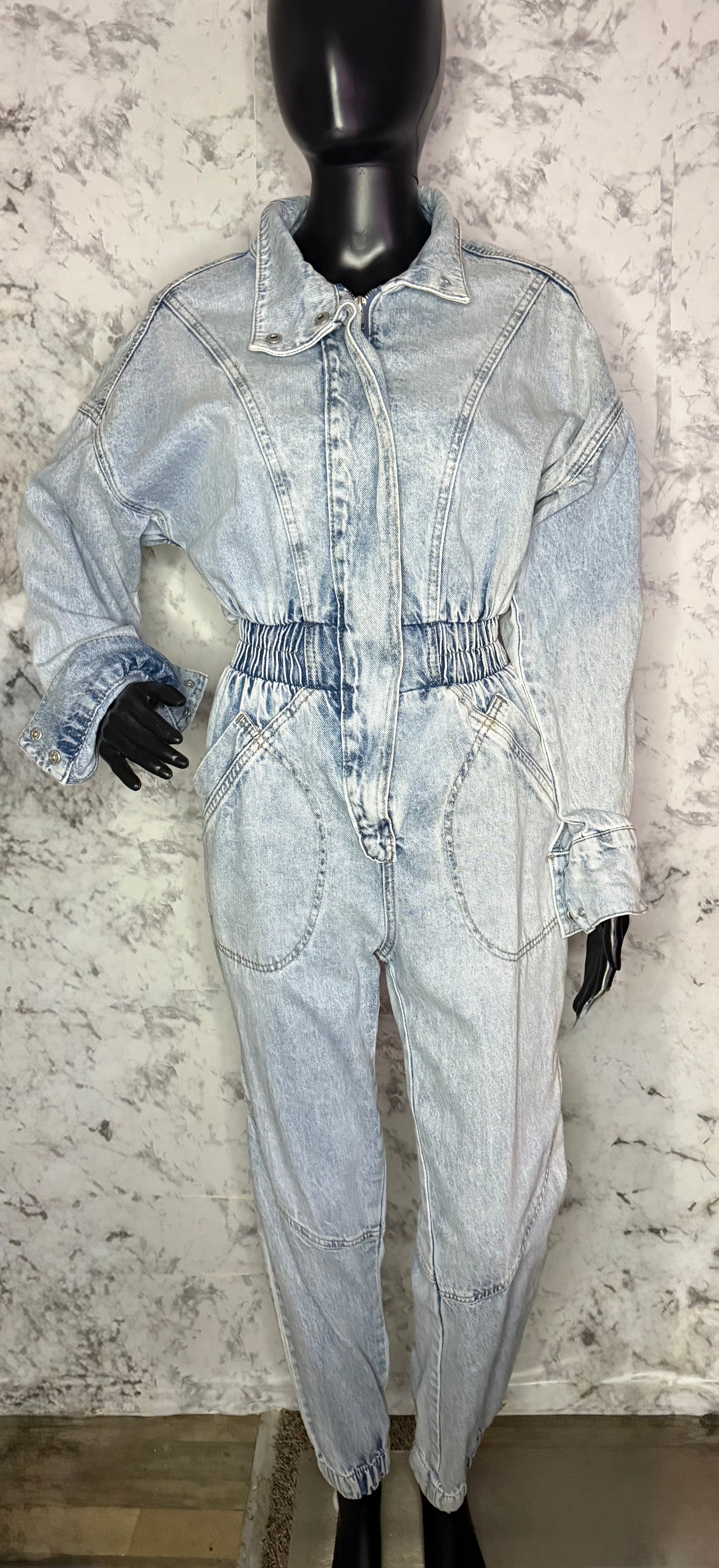 Long sleeve Denim jumpsuit