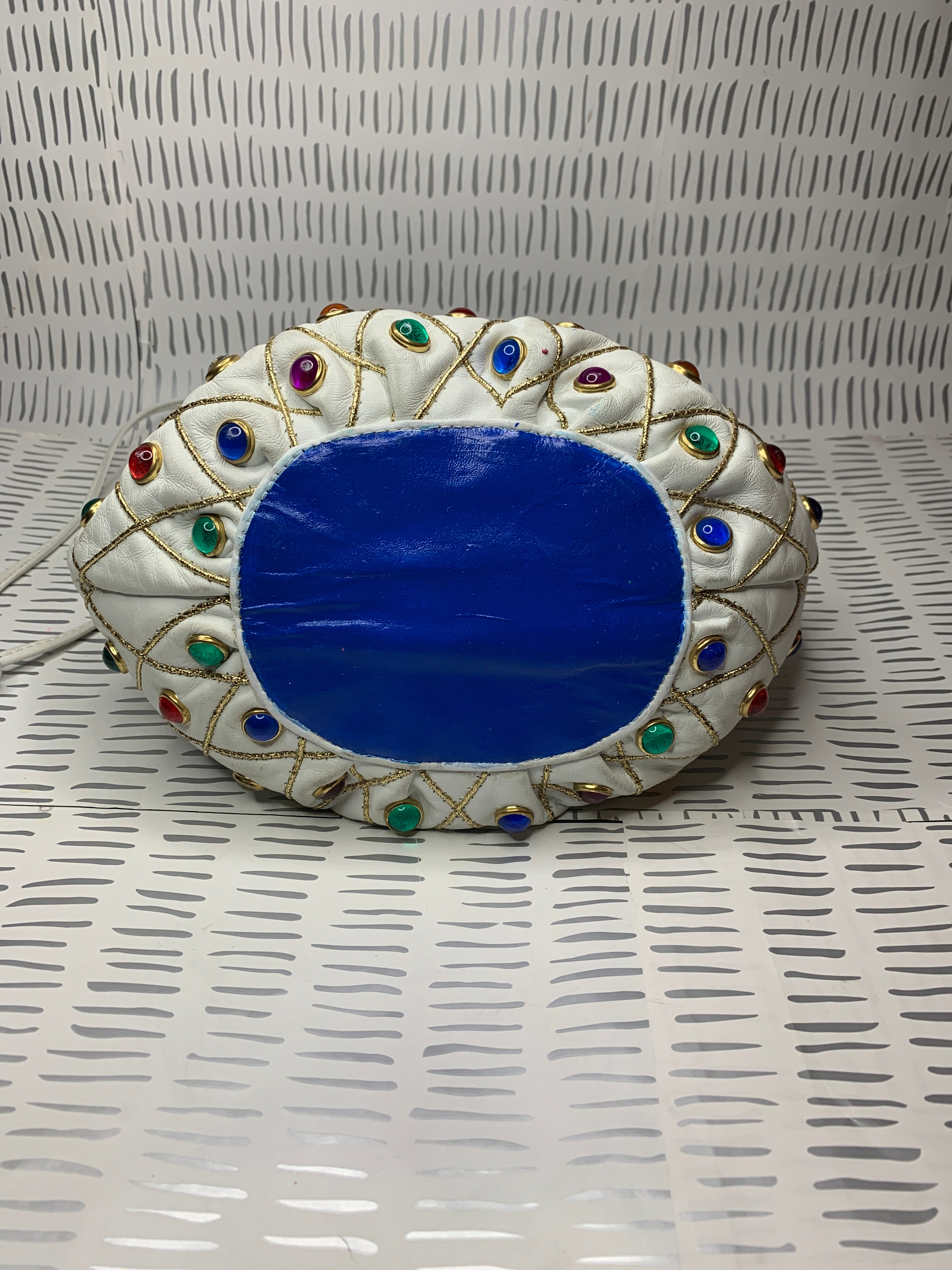 Vintage Genuine leather gem bag