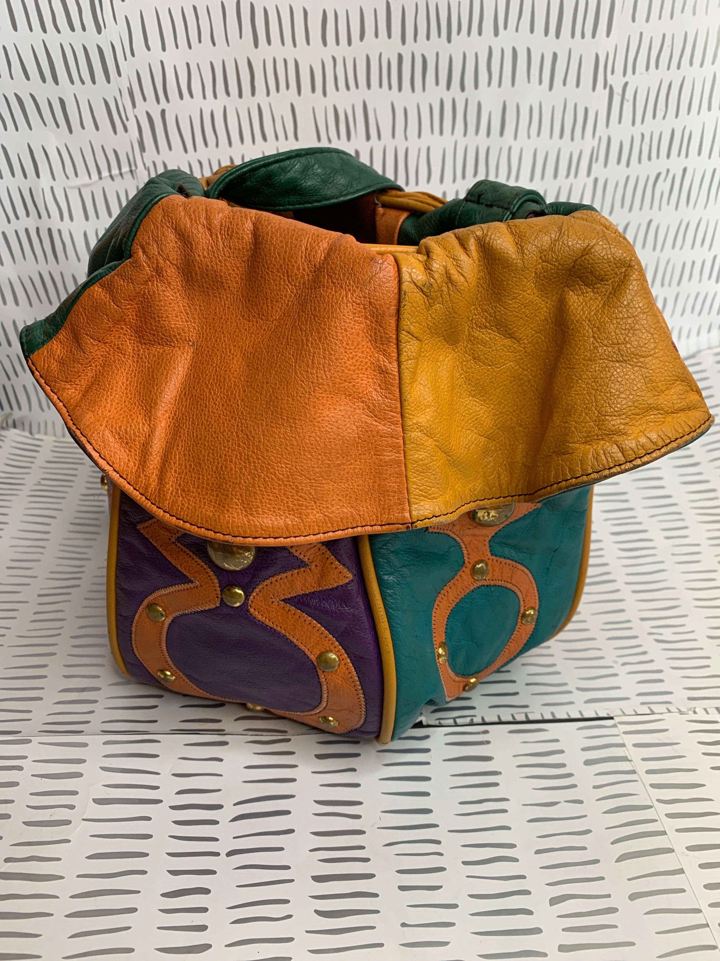 Vintage colorful crossbody bag