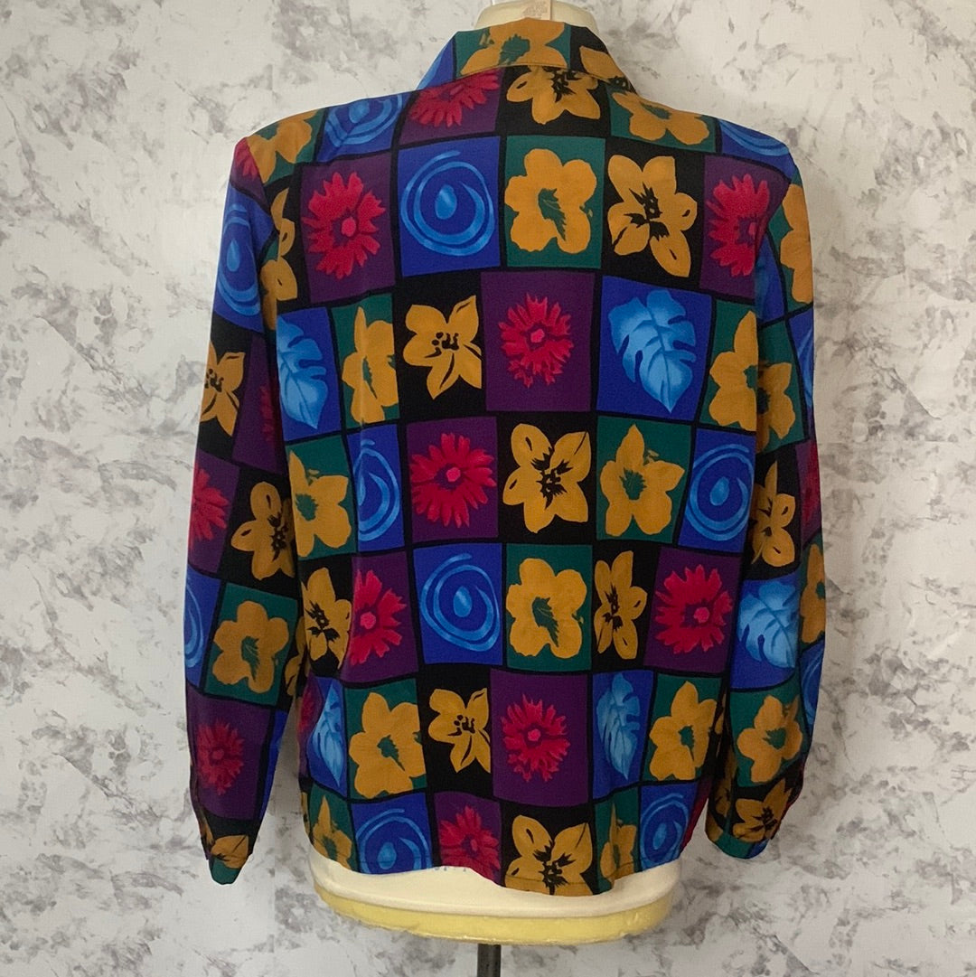 Vintage mixed floral blouse