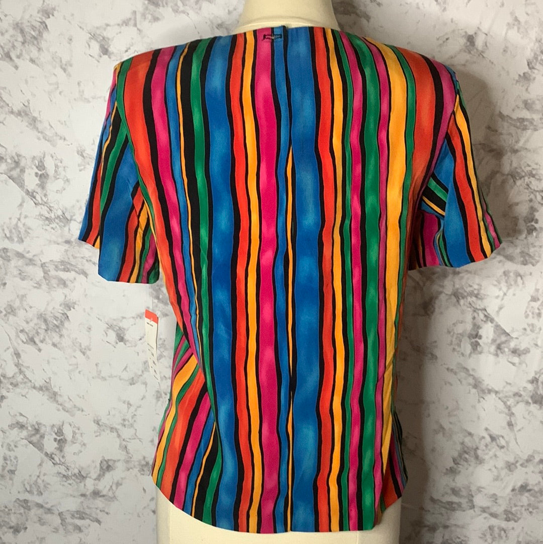 Colorful striped vintage blouse
