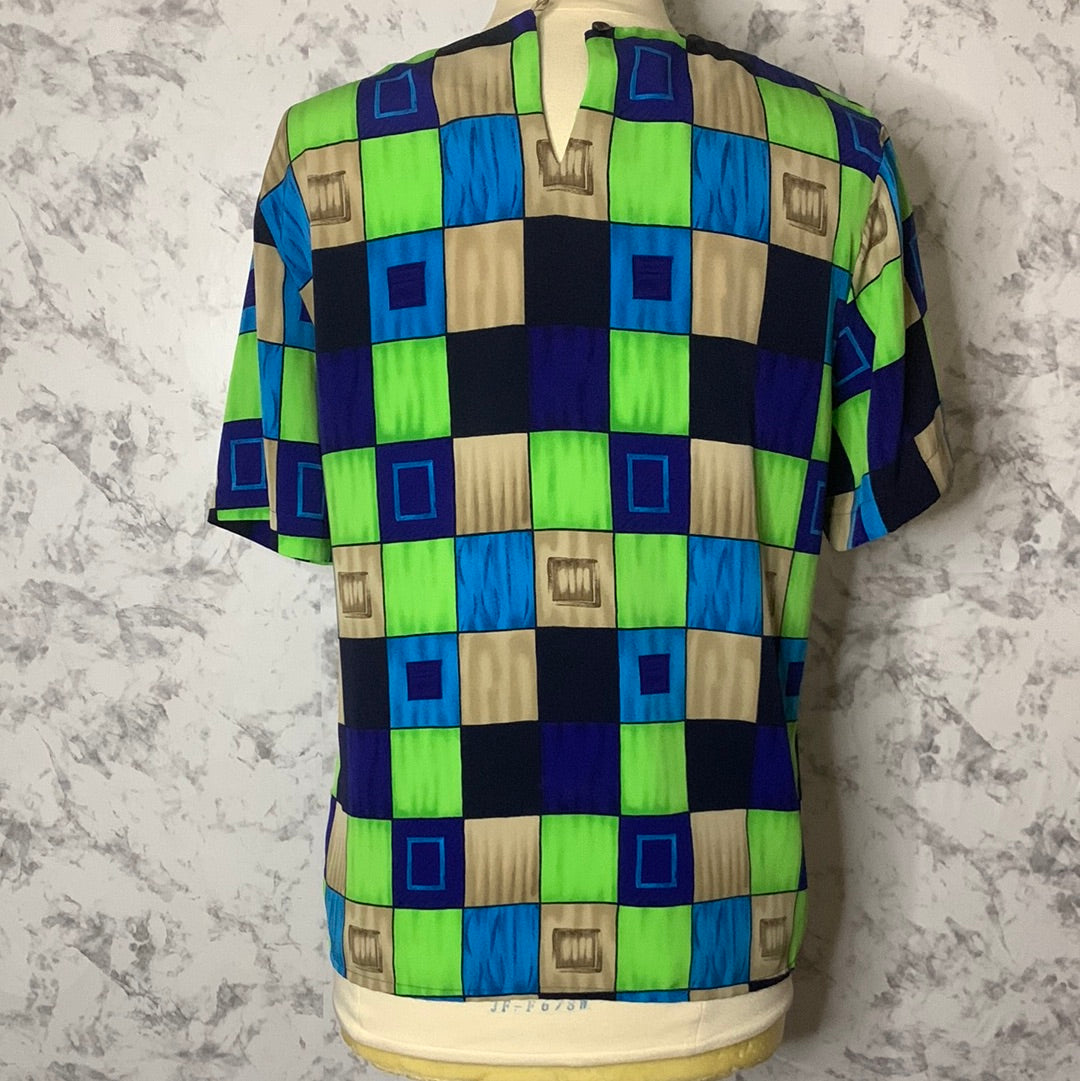 Vintage colorblock blouse