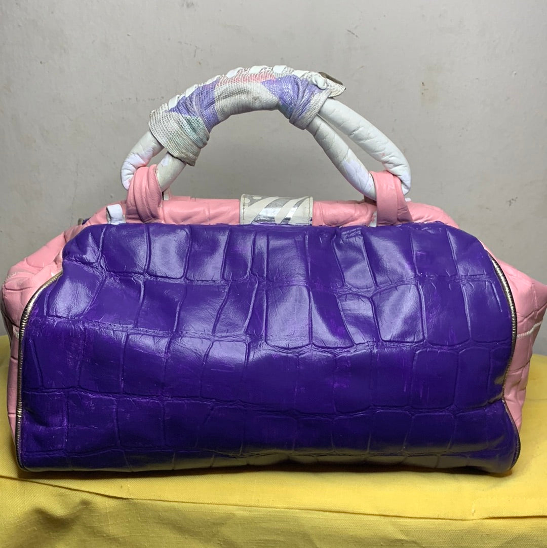 The colorful elephant vintage patchwork bag