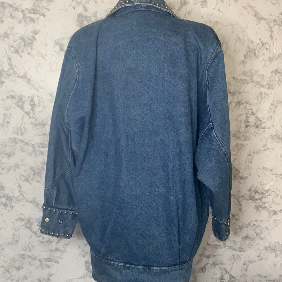Vintage jeweled denim jacket