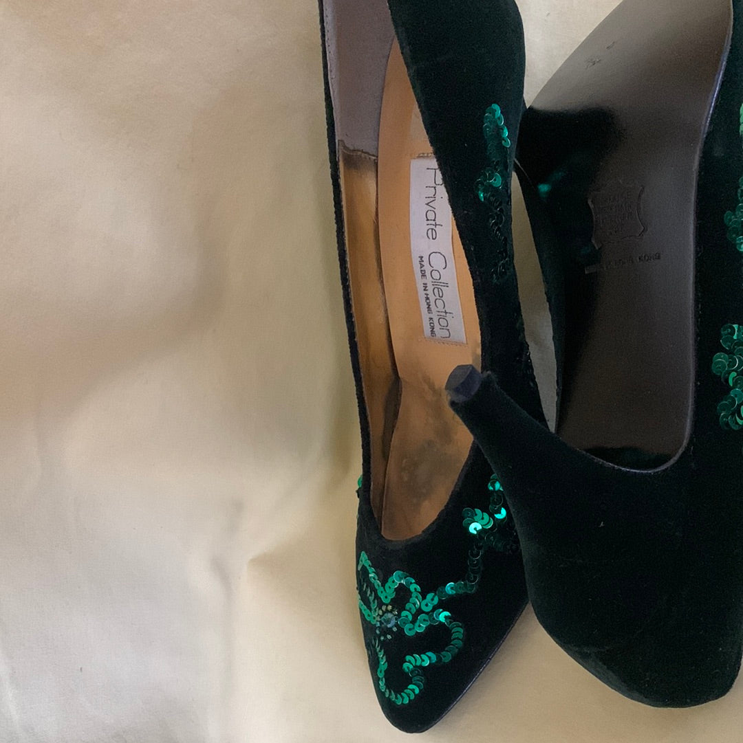 Sequin heels