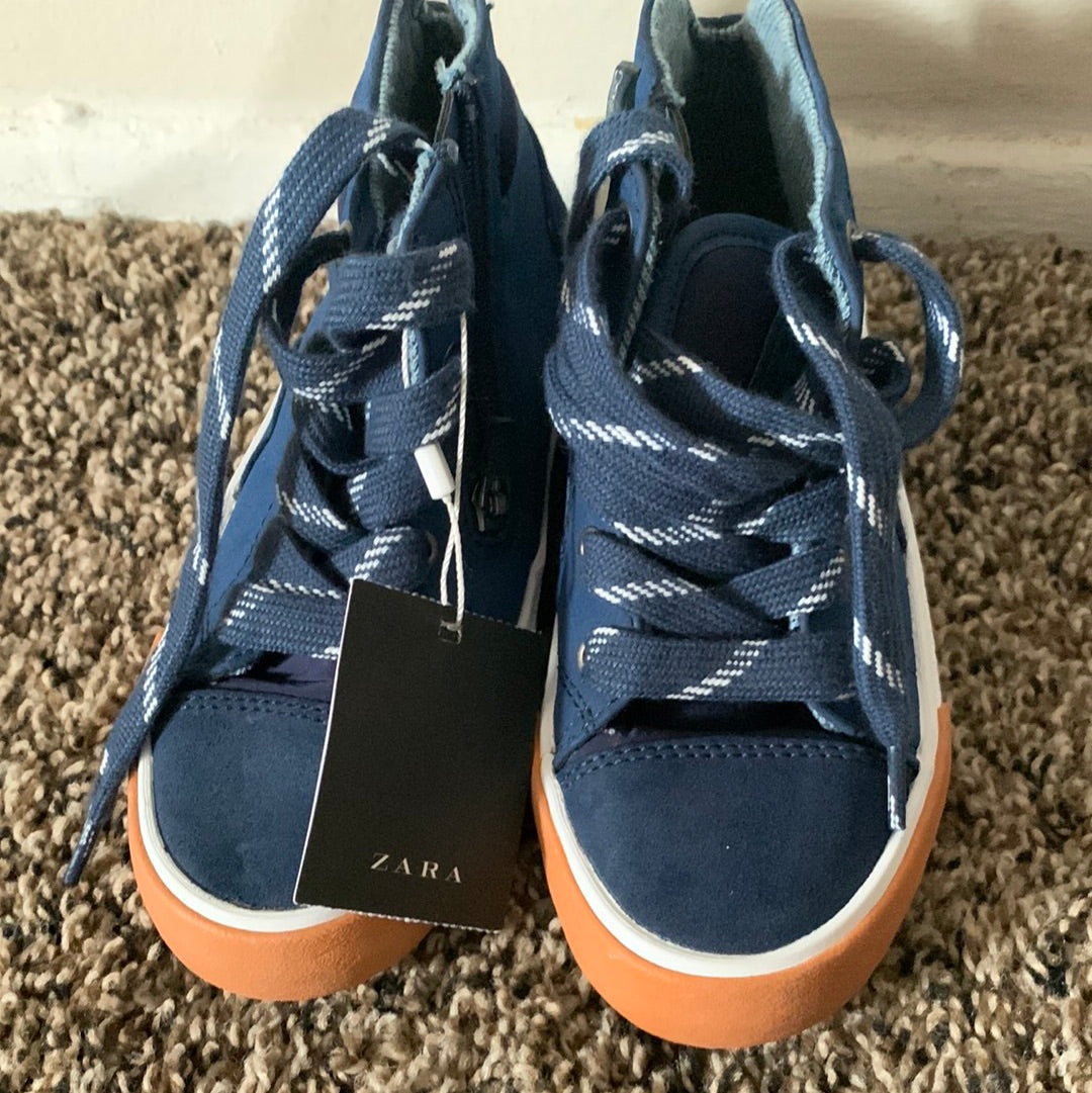 Zara boys blue suede sneaker
