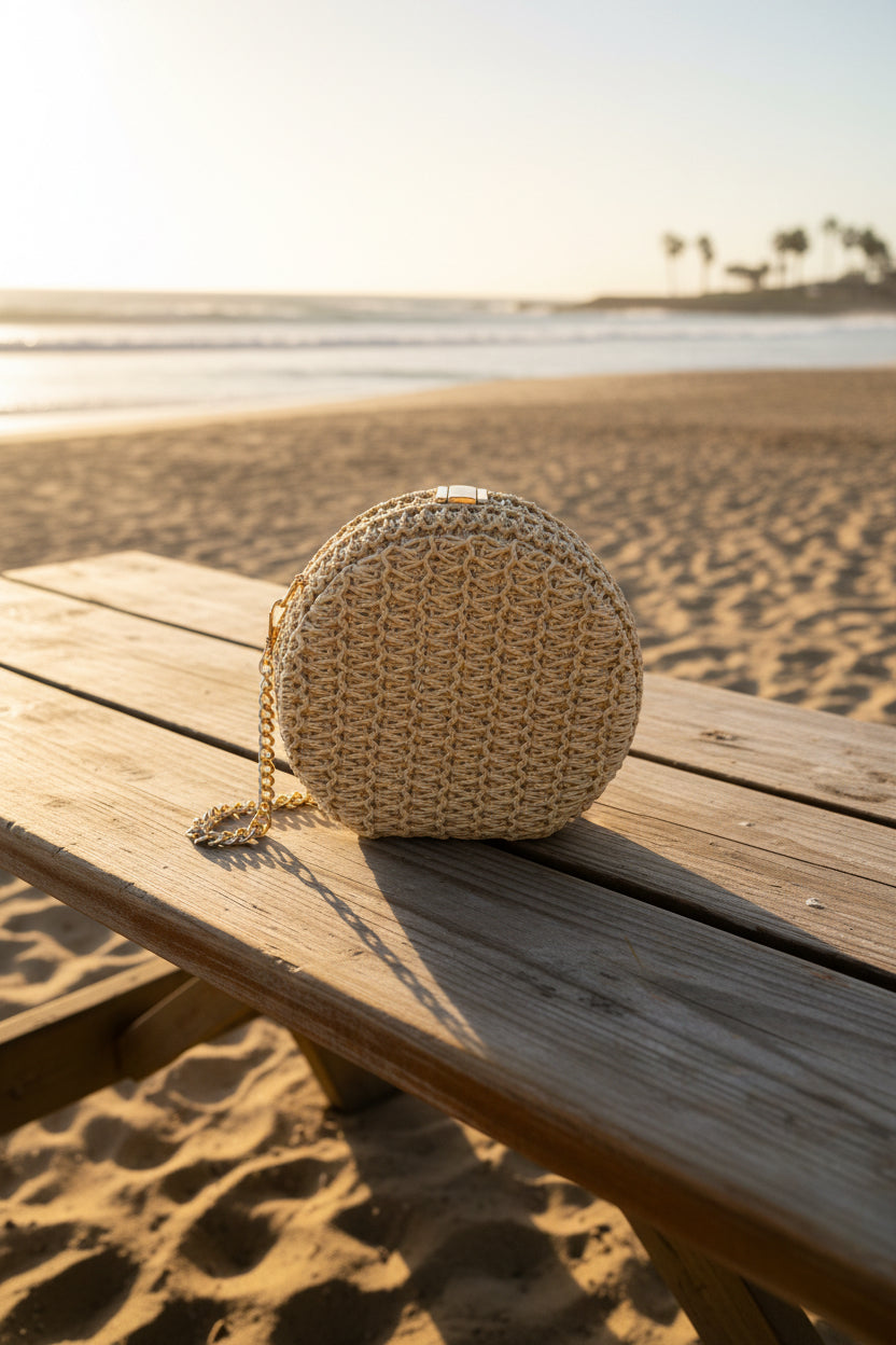 Woven crossbody bag