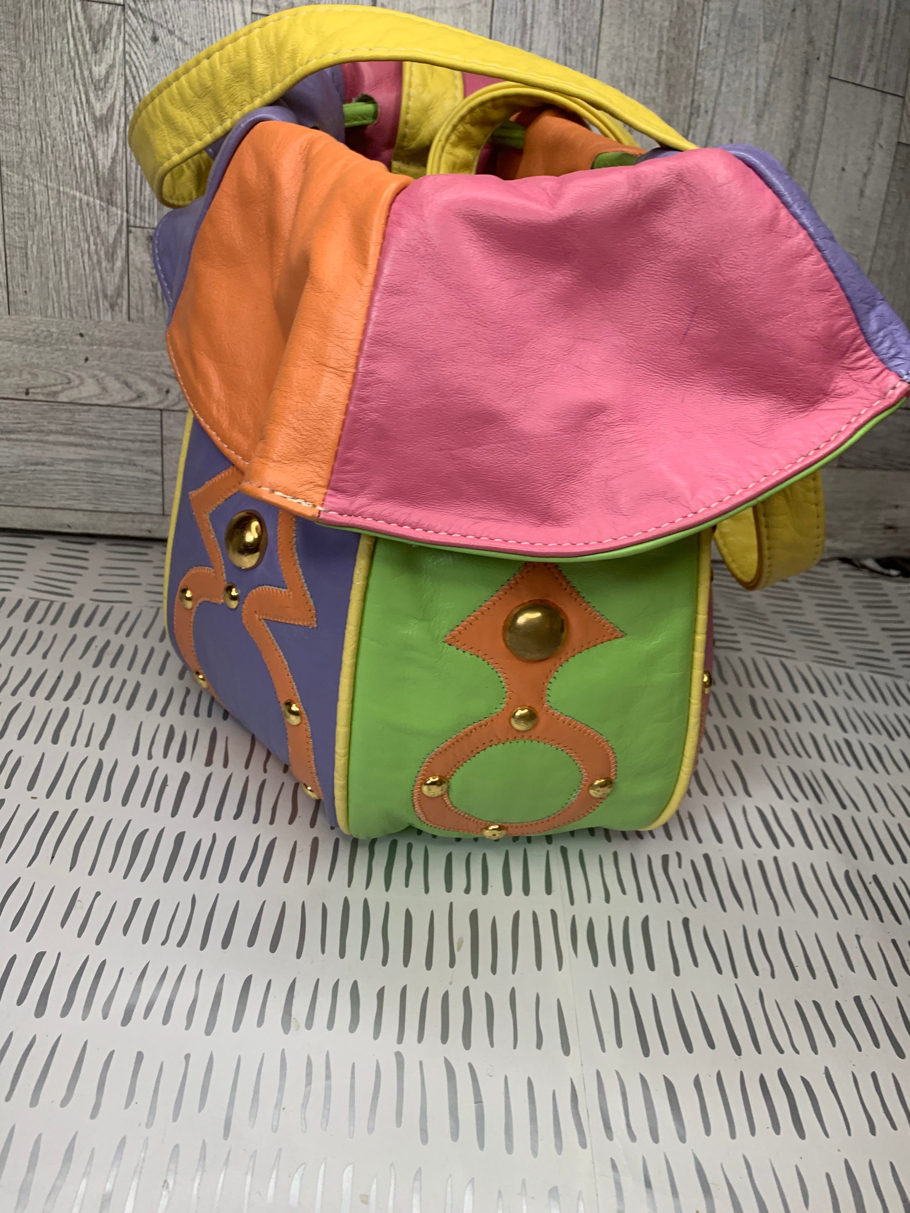 Vintage multicolored bucket bag
