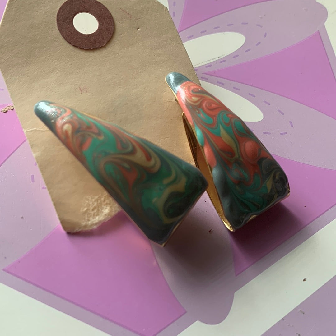 Pastel pierced earrings