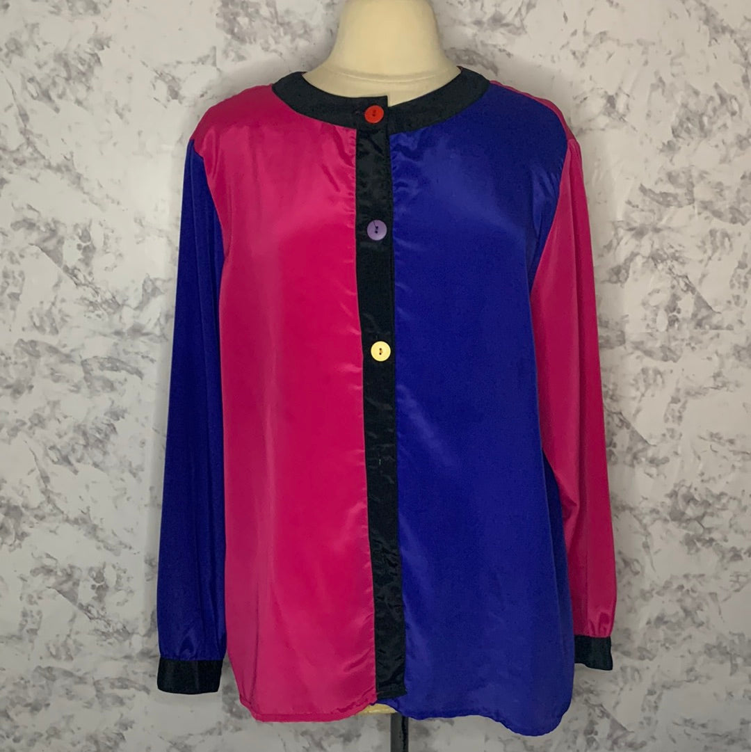 Vintage colorblock blouse