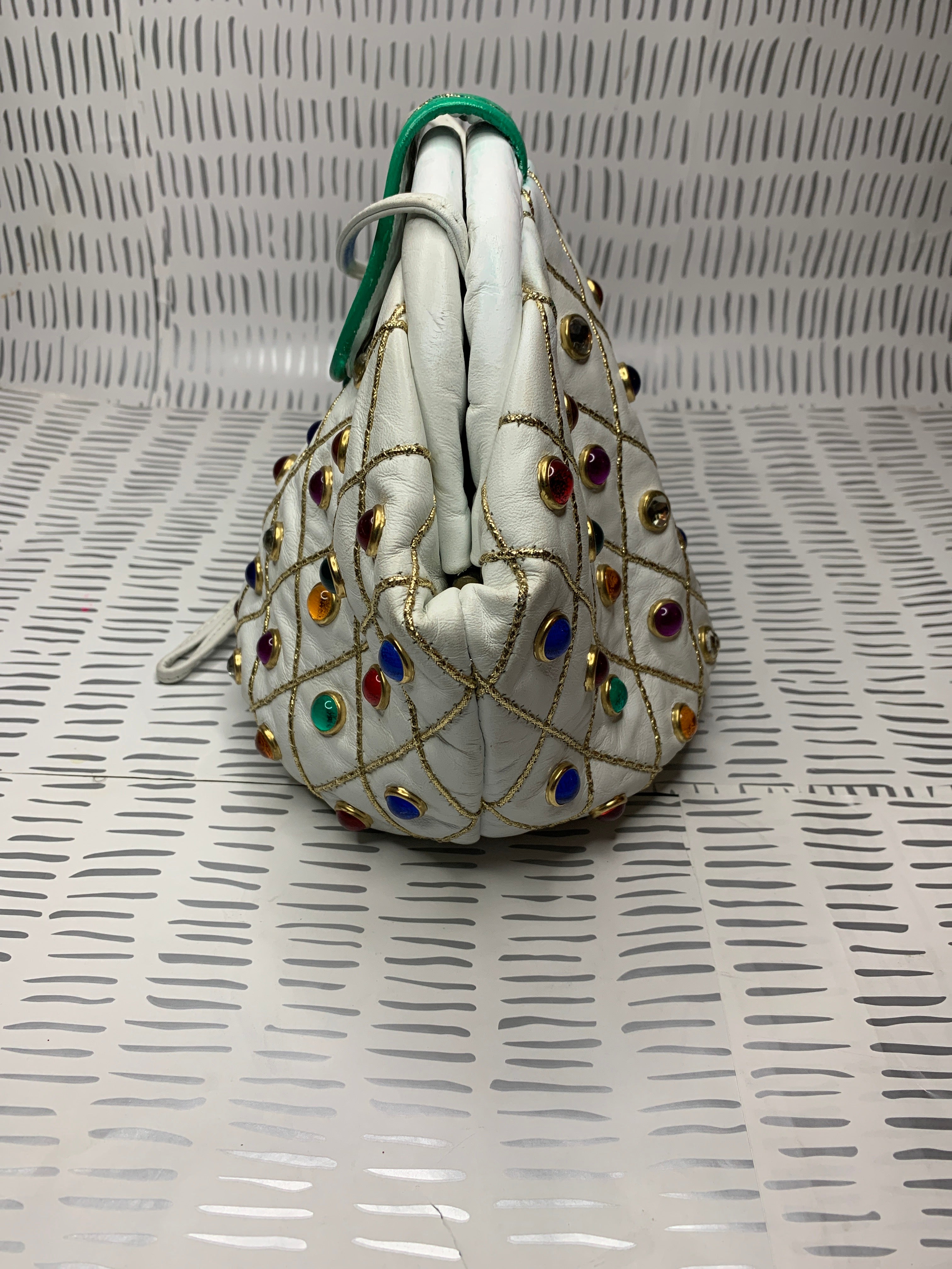 Vintage Genuine leather gem bag