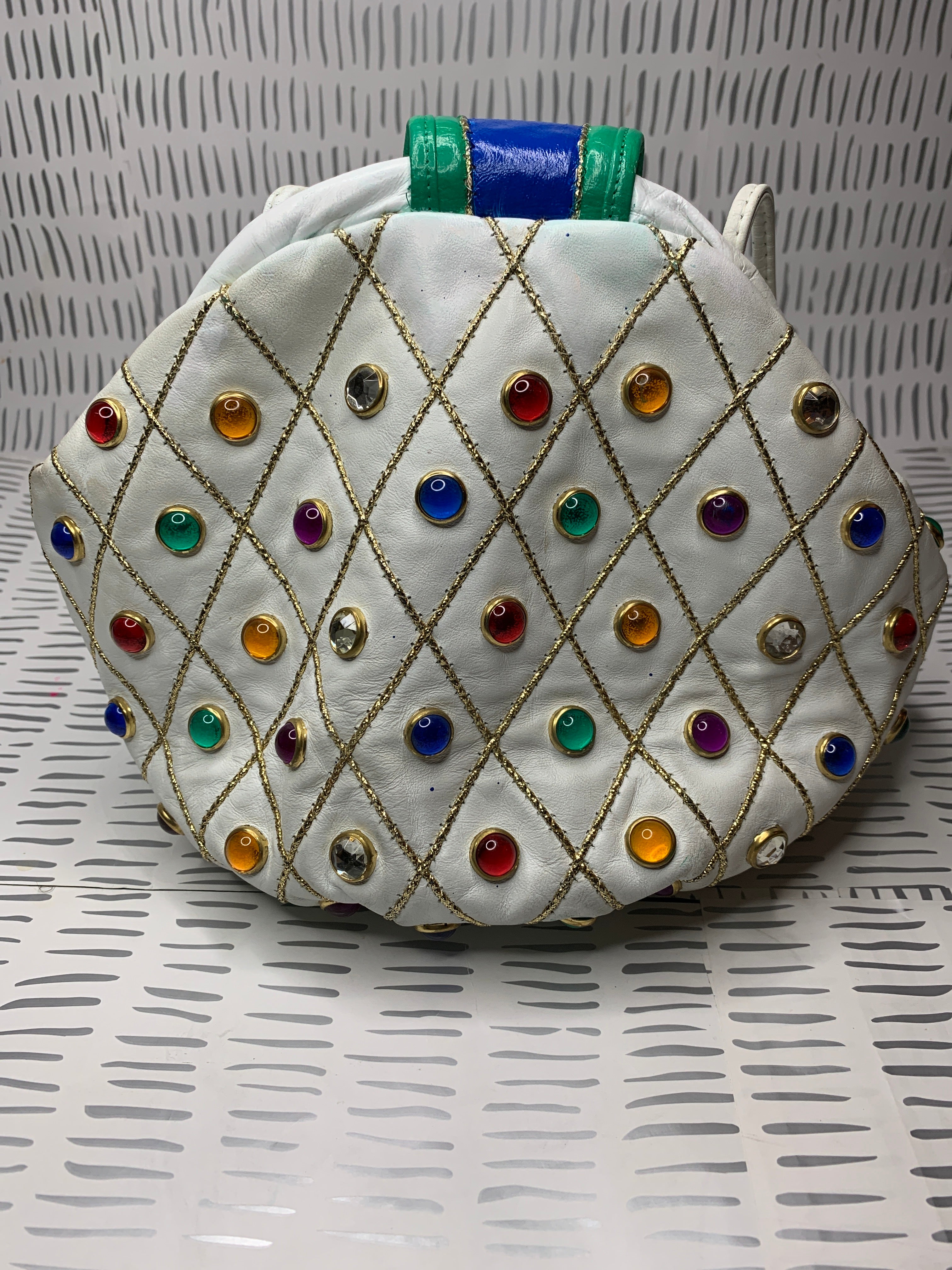 Vintage Genuine leather gem bag