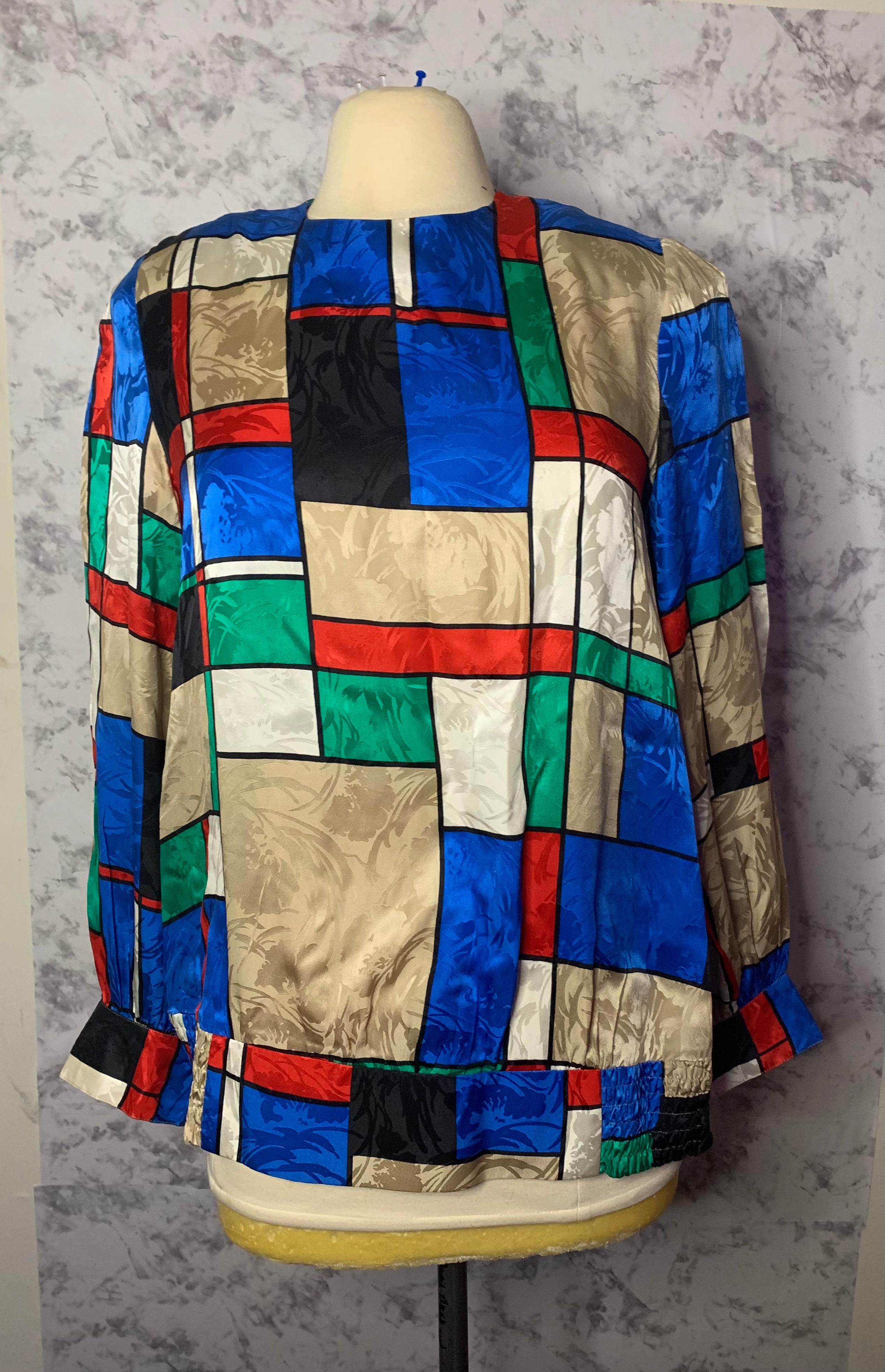Vintage colorblock blouse