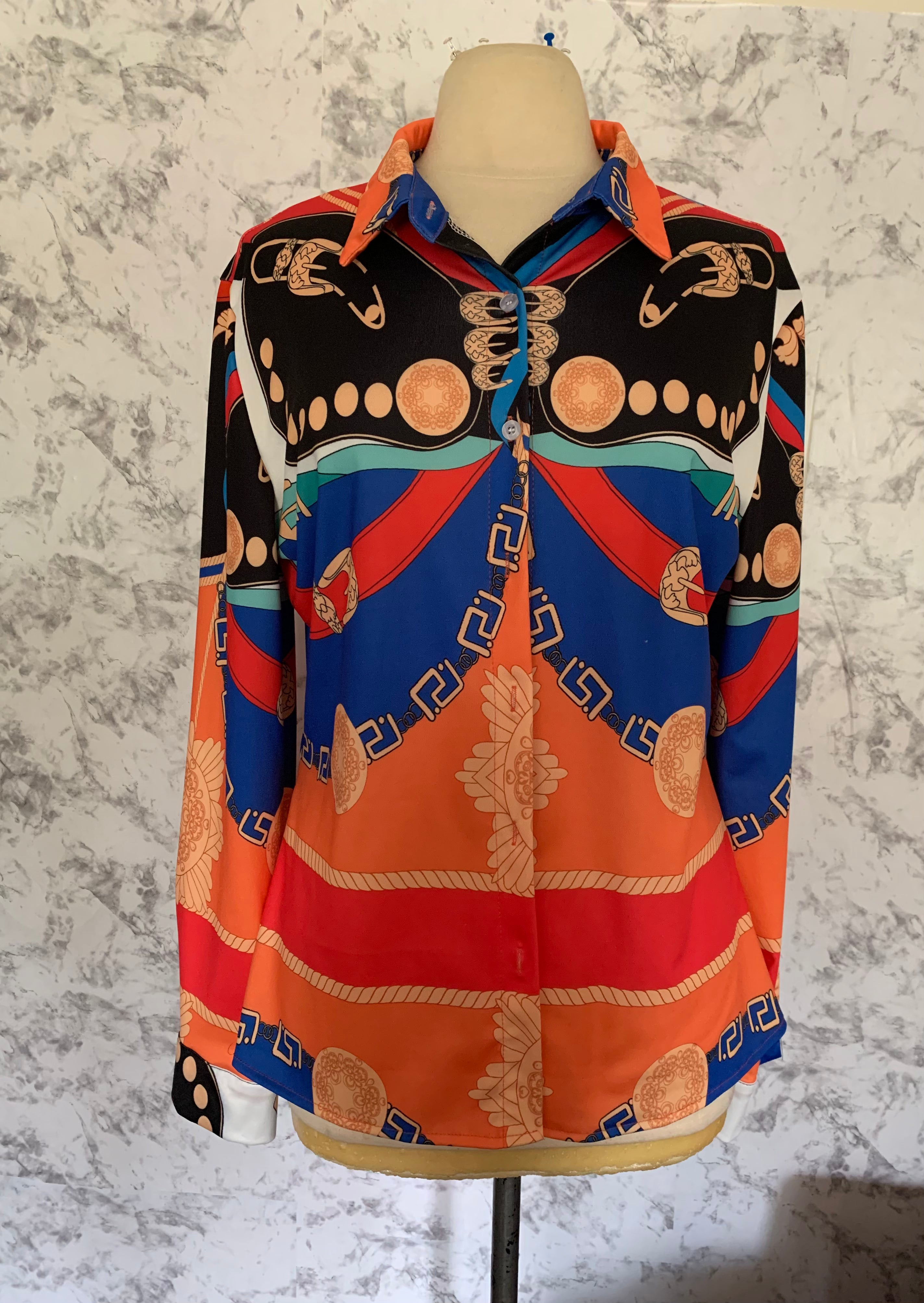 Versace inspired blouse