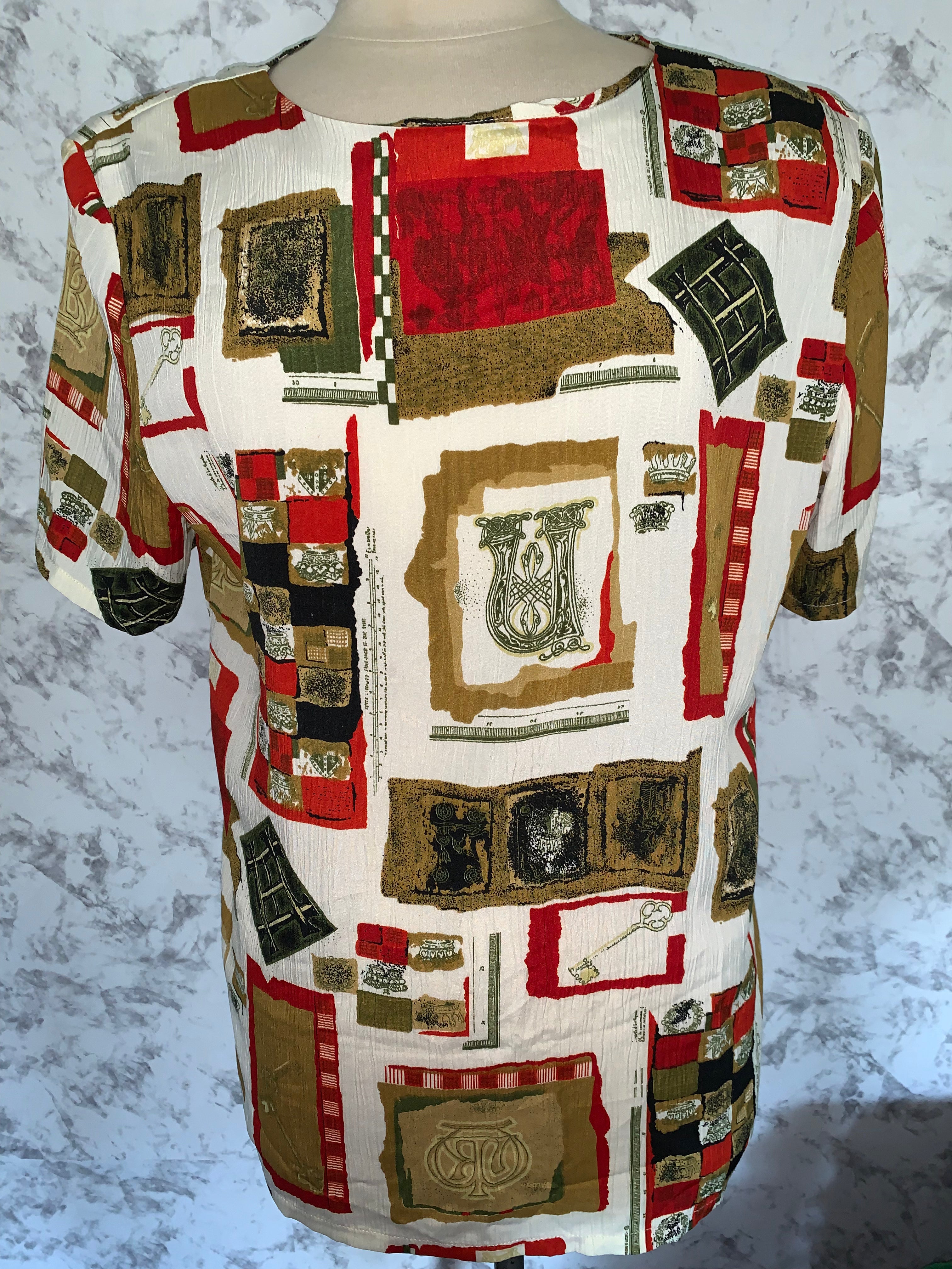 Patchwork vintage blouse