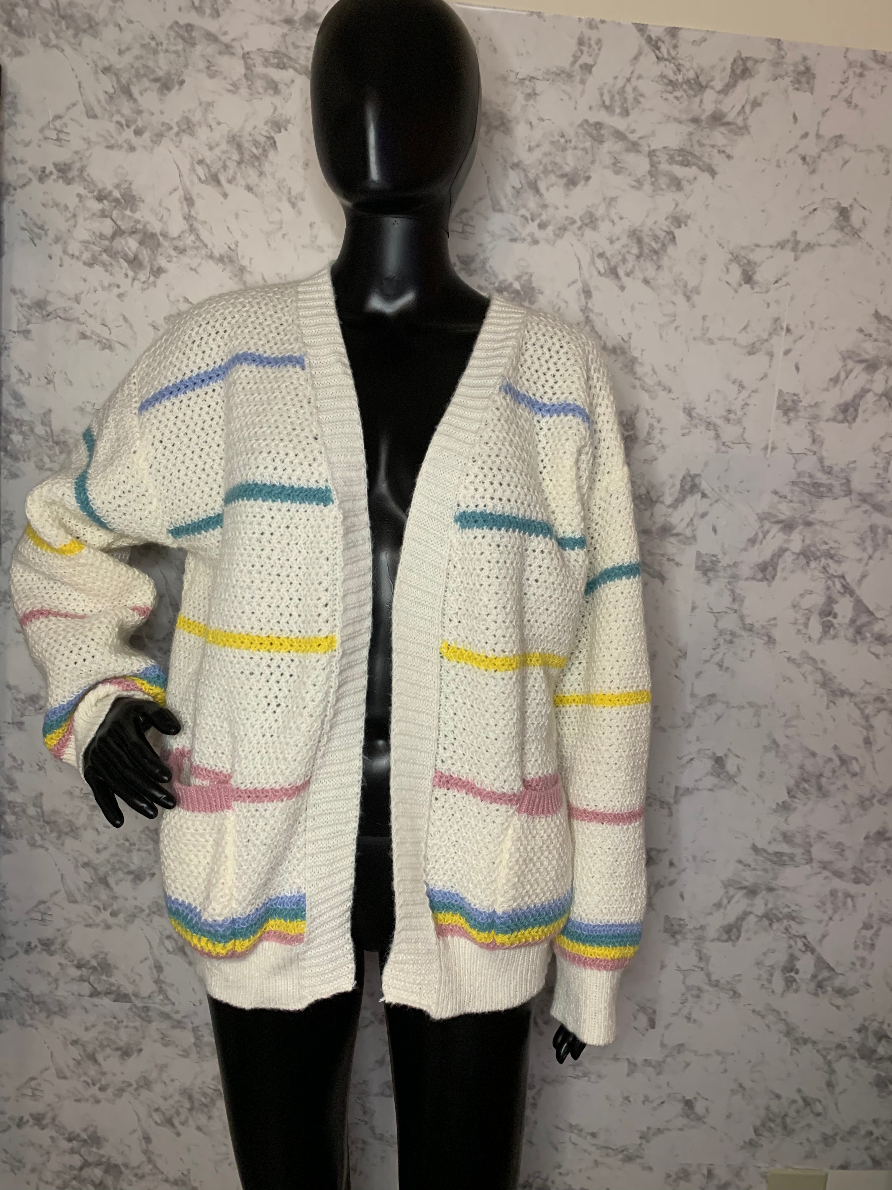 Mixed color cardigan