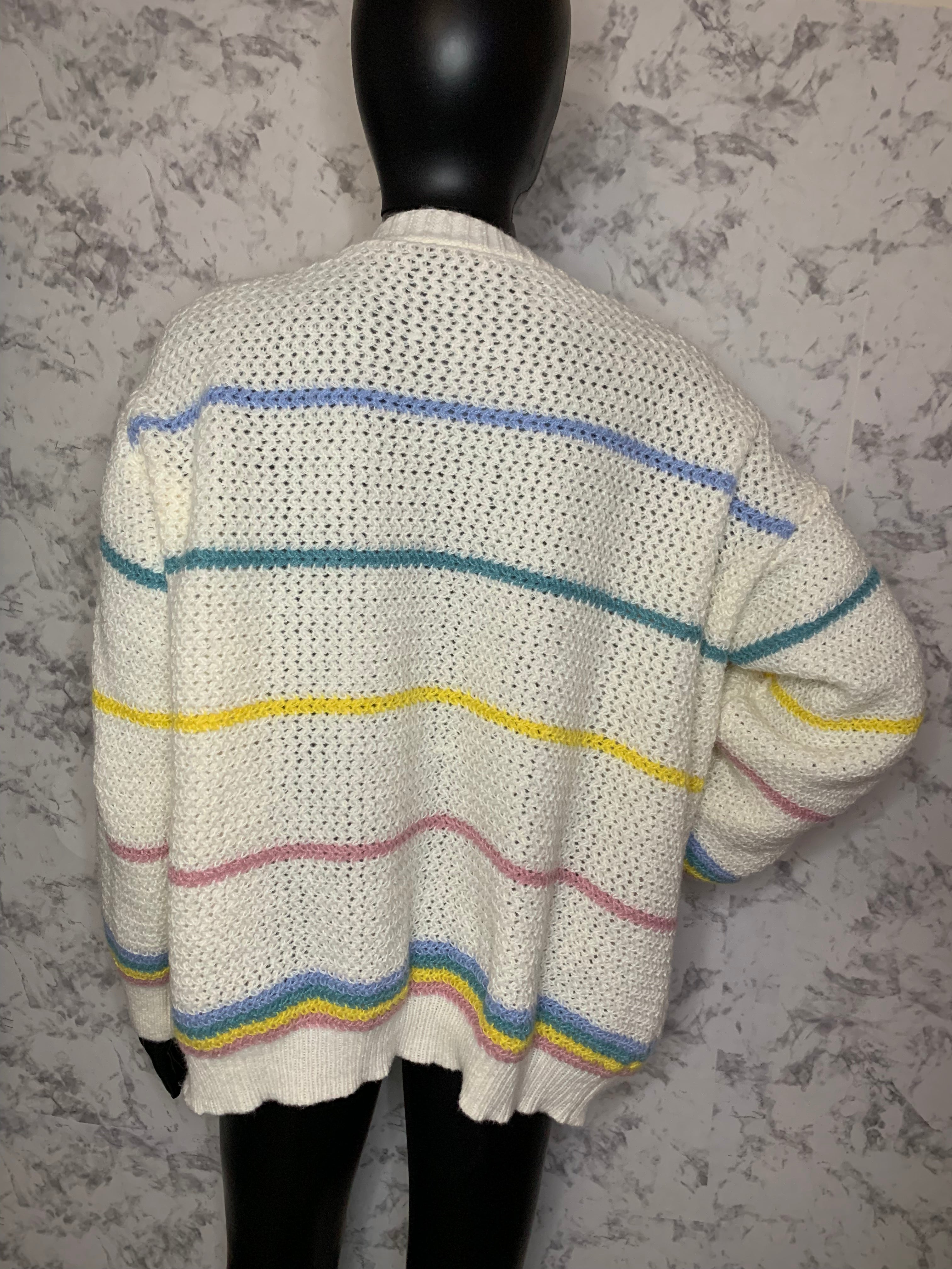 Mixed color cardigan