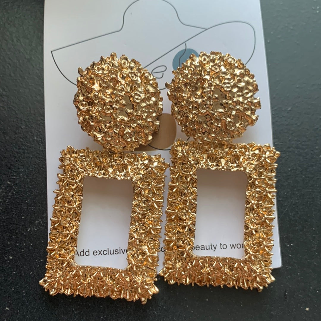 Gold dangle earrings