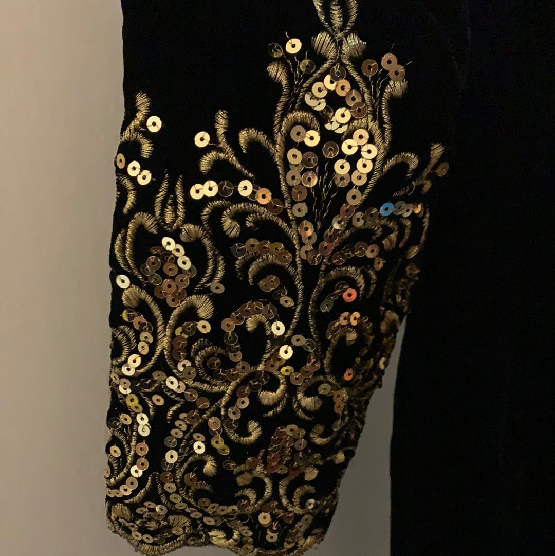 Vintage velvet evening gown