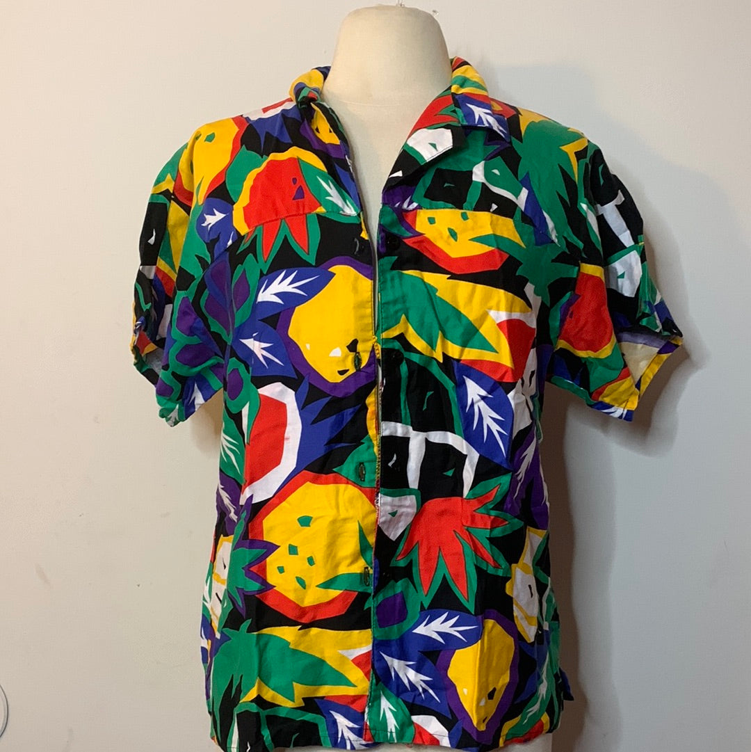 Vintage mens colorful button up