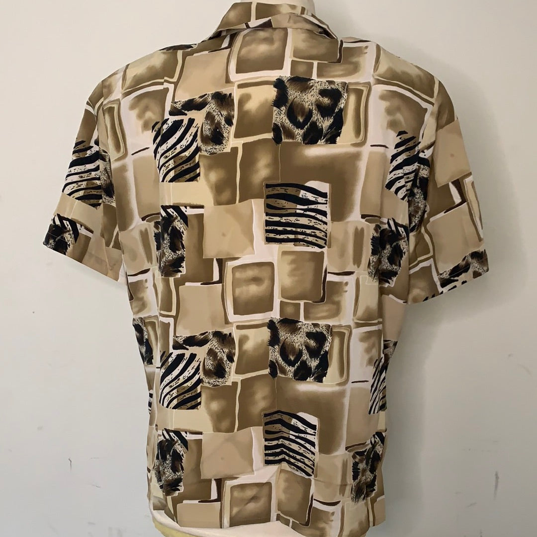 Mixed print vintage top